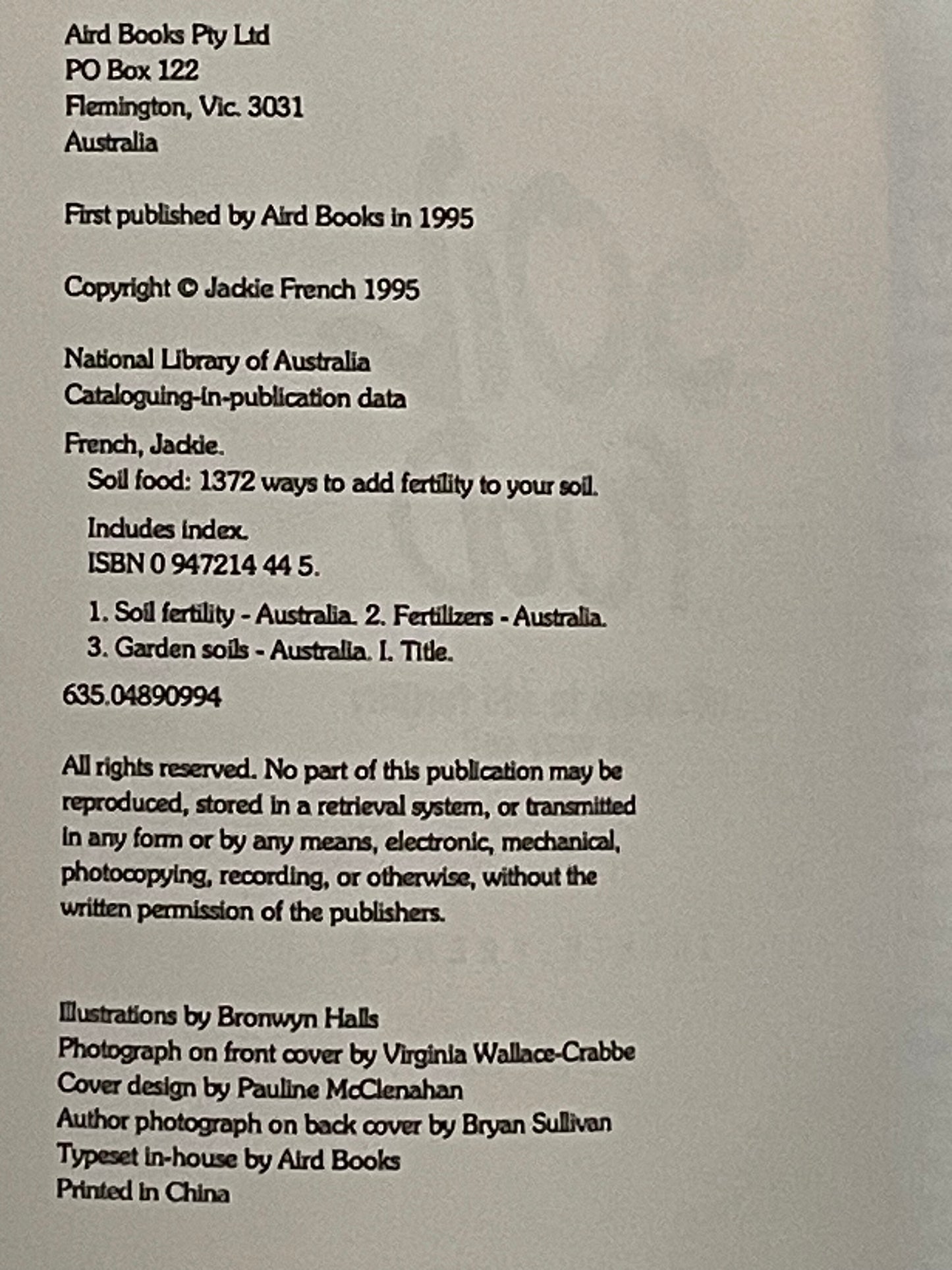Soil Food by Jackie French