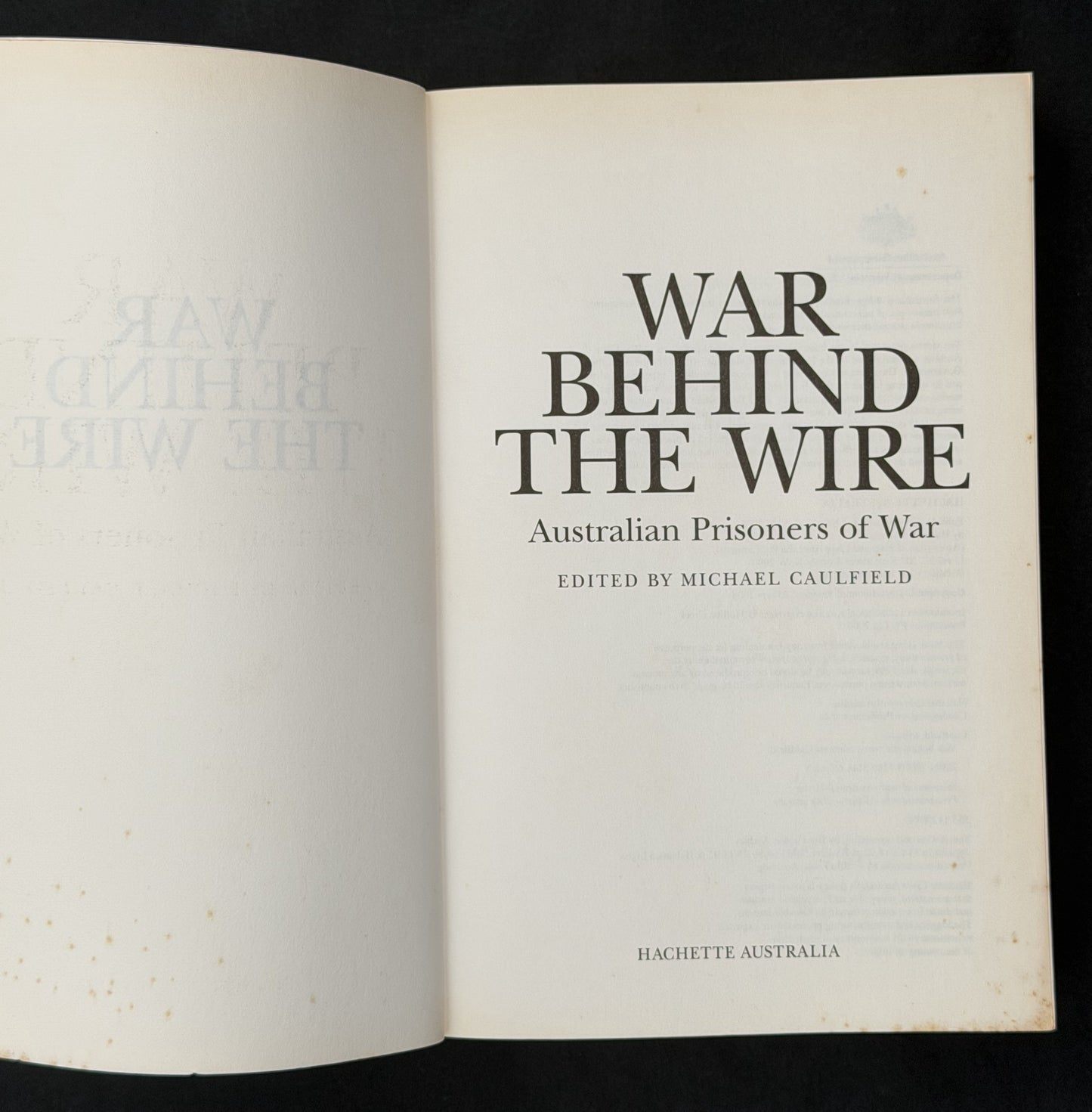War Behind The Wire by Michael Caulfield