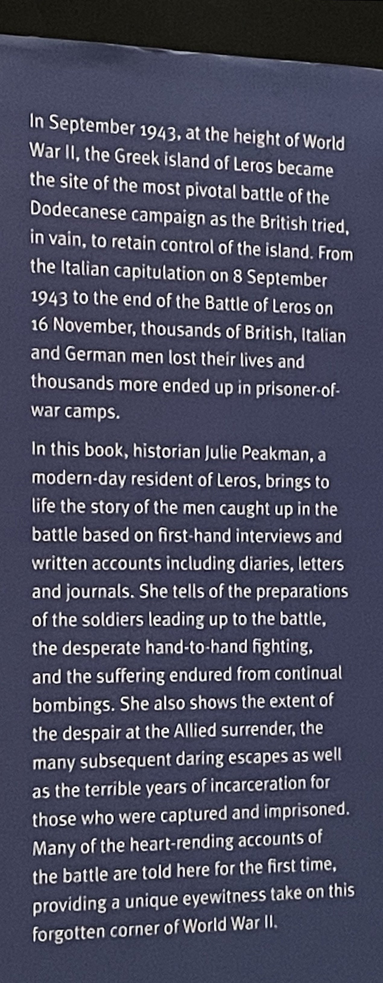 Hitler's Island War by Julie Peakman