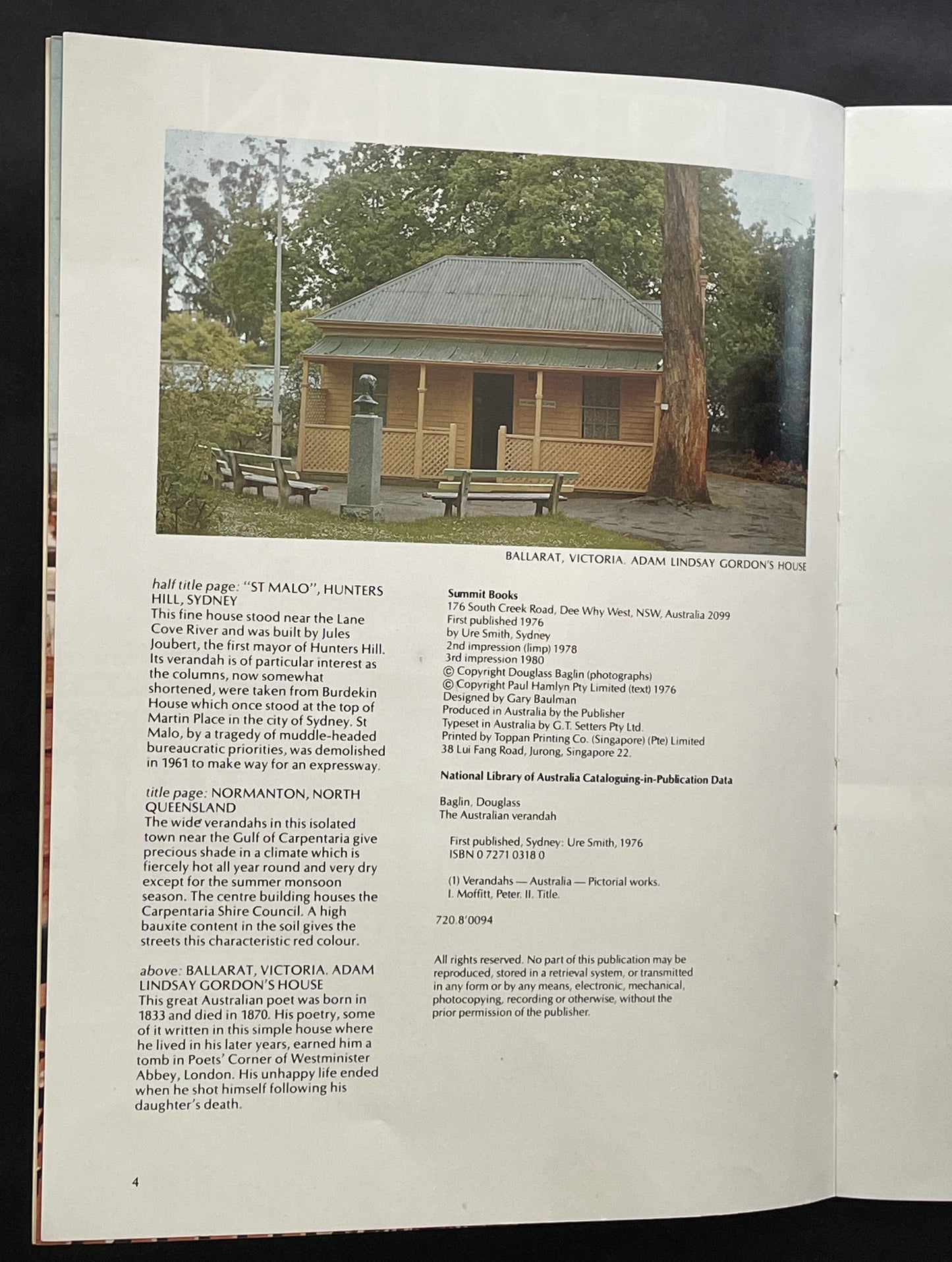 The Australian Verandah by Douglass Baglin, Peter Moffitt