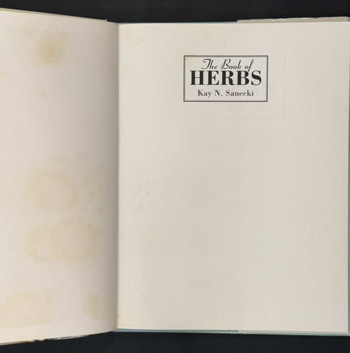 The Book of Herbs by Kay Naylor Sanecki