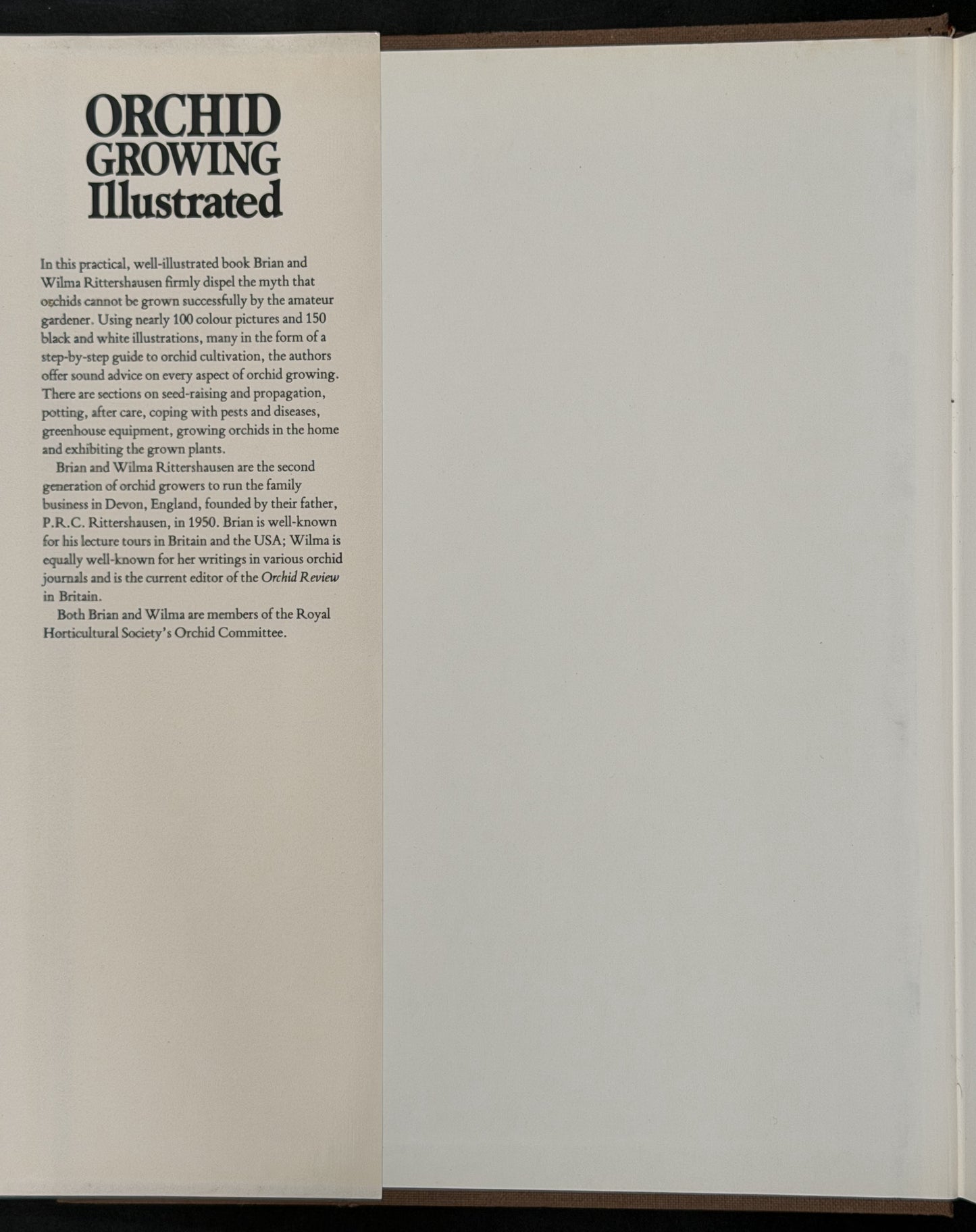 Orchid Growing Illustrated by Brian Rittershausen, Wilma Rittershausen