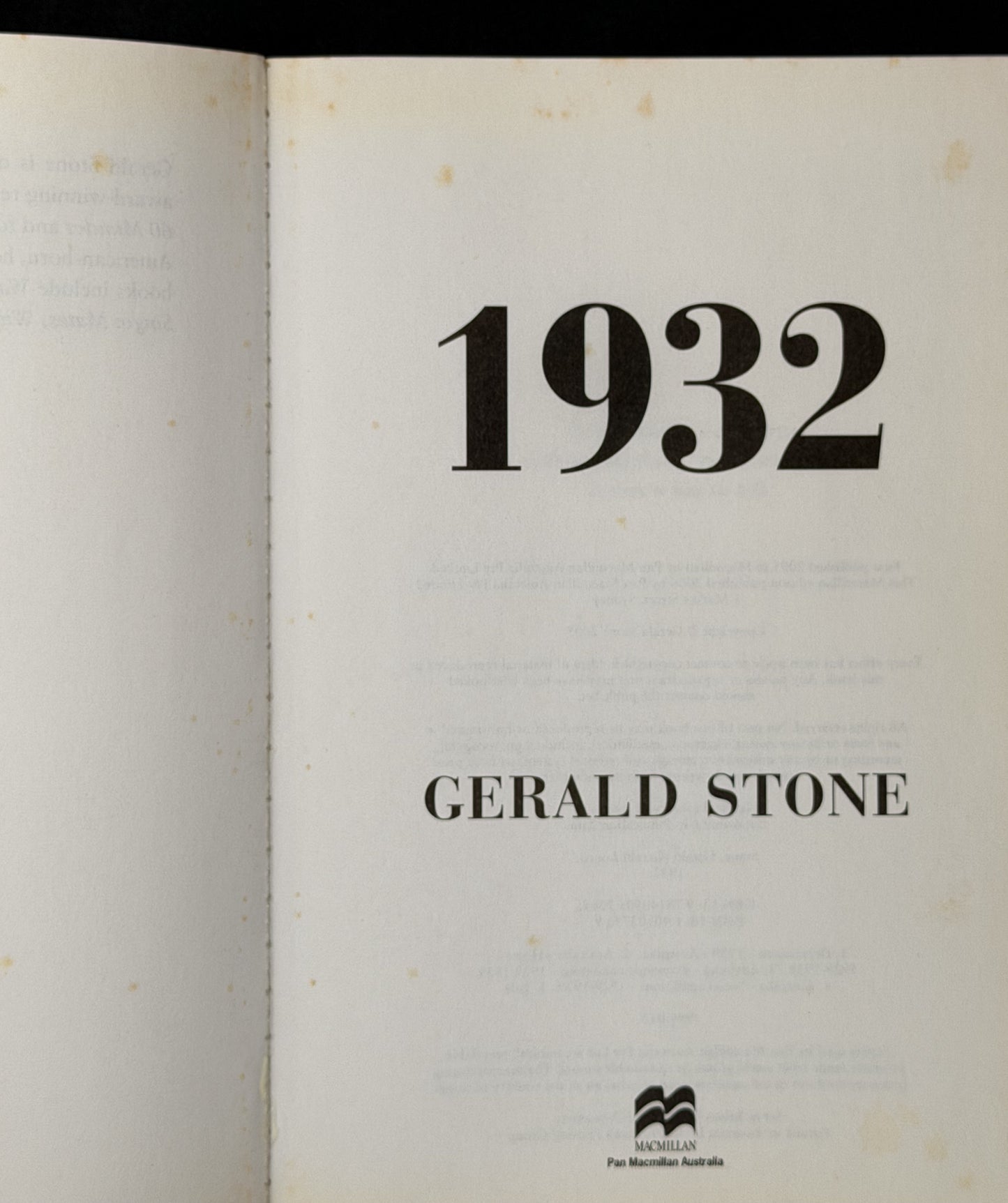 1932 by Gerald Louis Stone