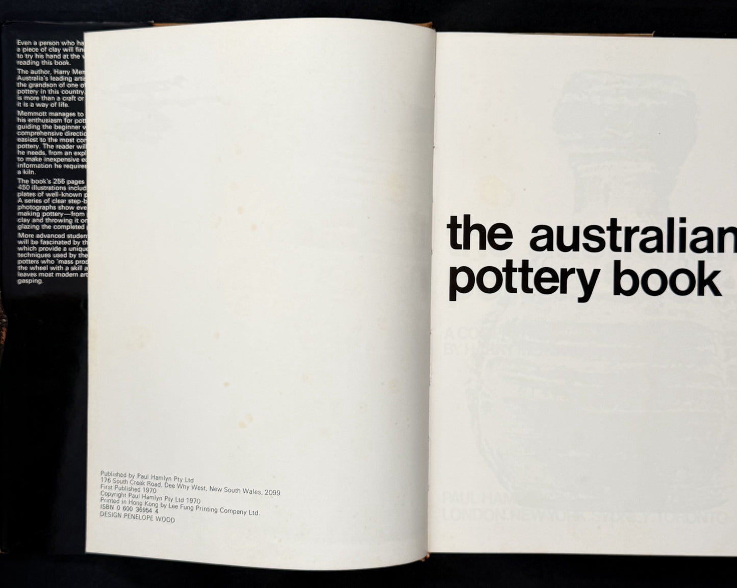 The Australian Pottery Book by Harry Memmott