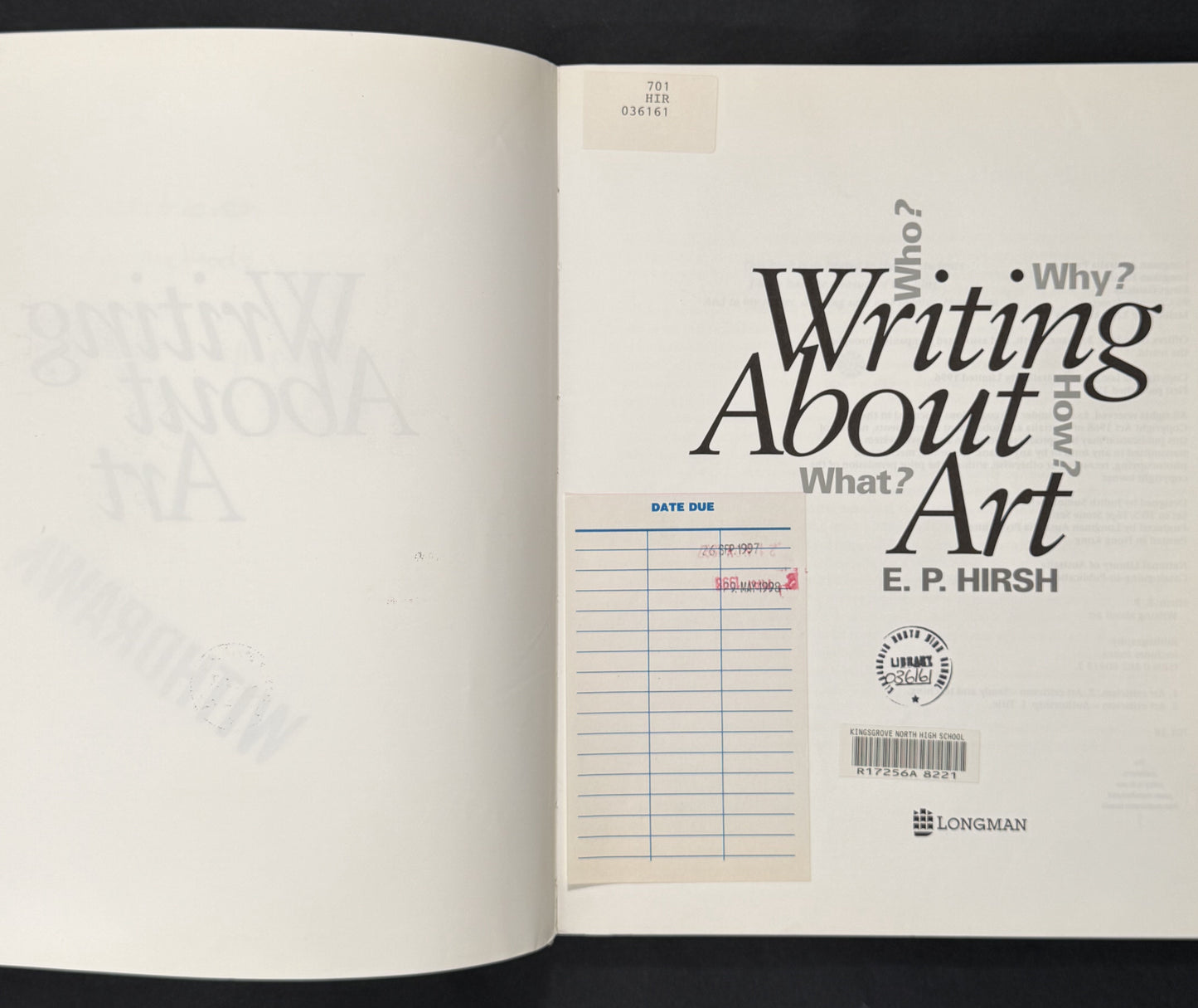 Writing About Art by E. P. Hirsh