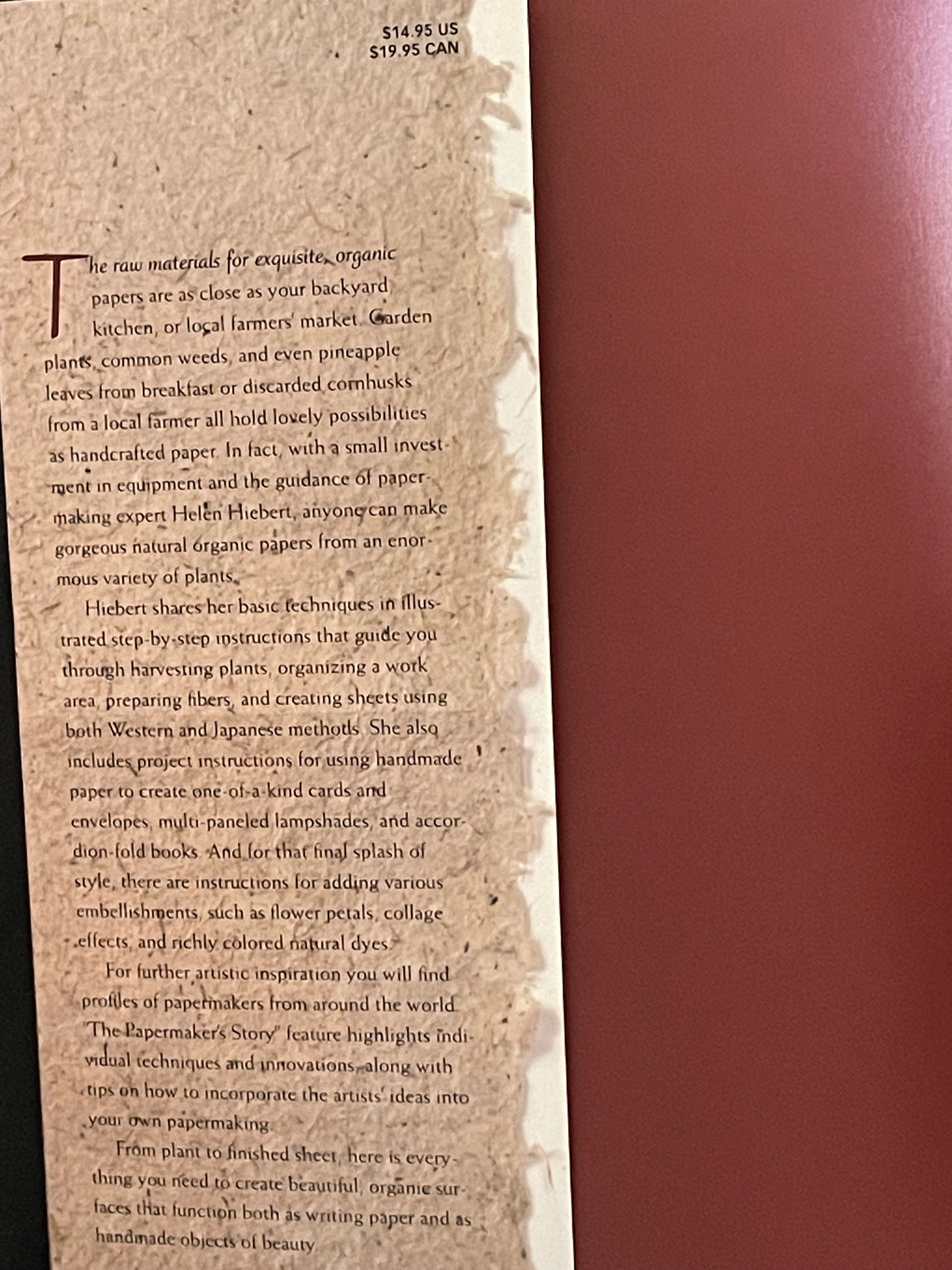 Papermaking with Garden Plants & Common Weeds by Helen Hiebert