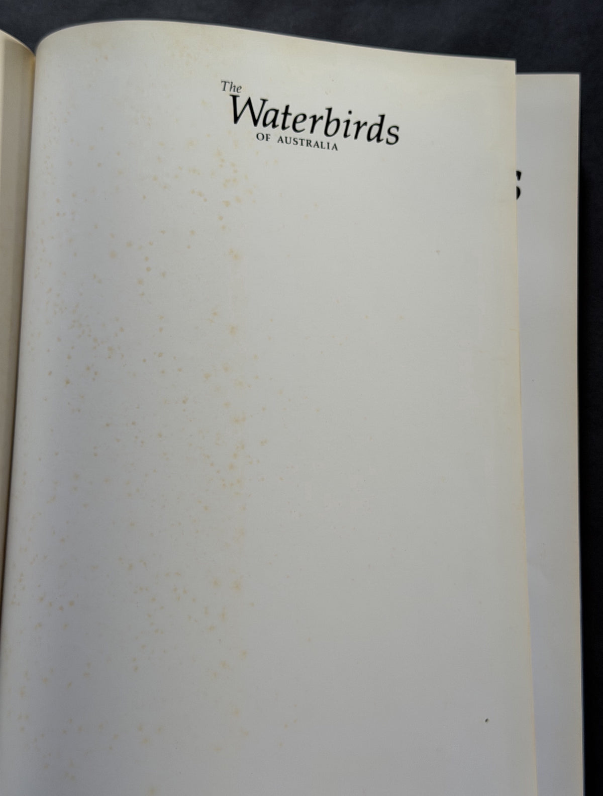 The Waterbirds of Australia