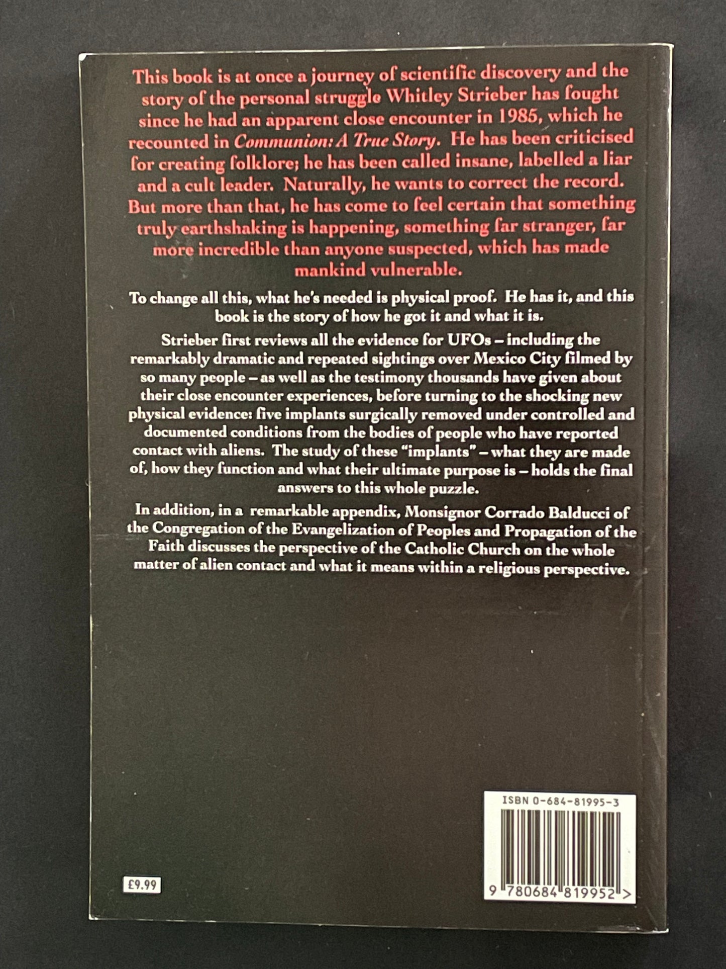 Confirmation by Whitley Strieber