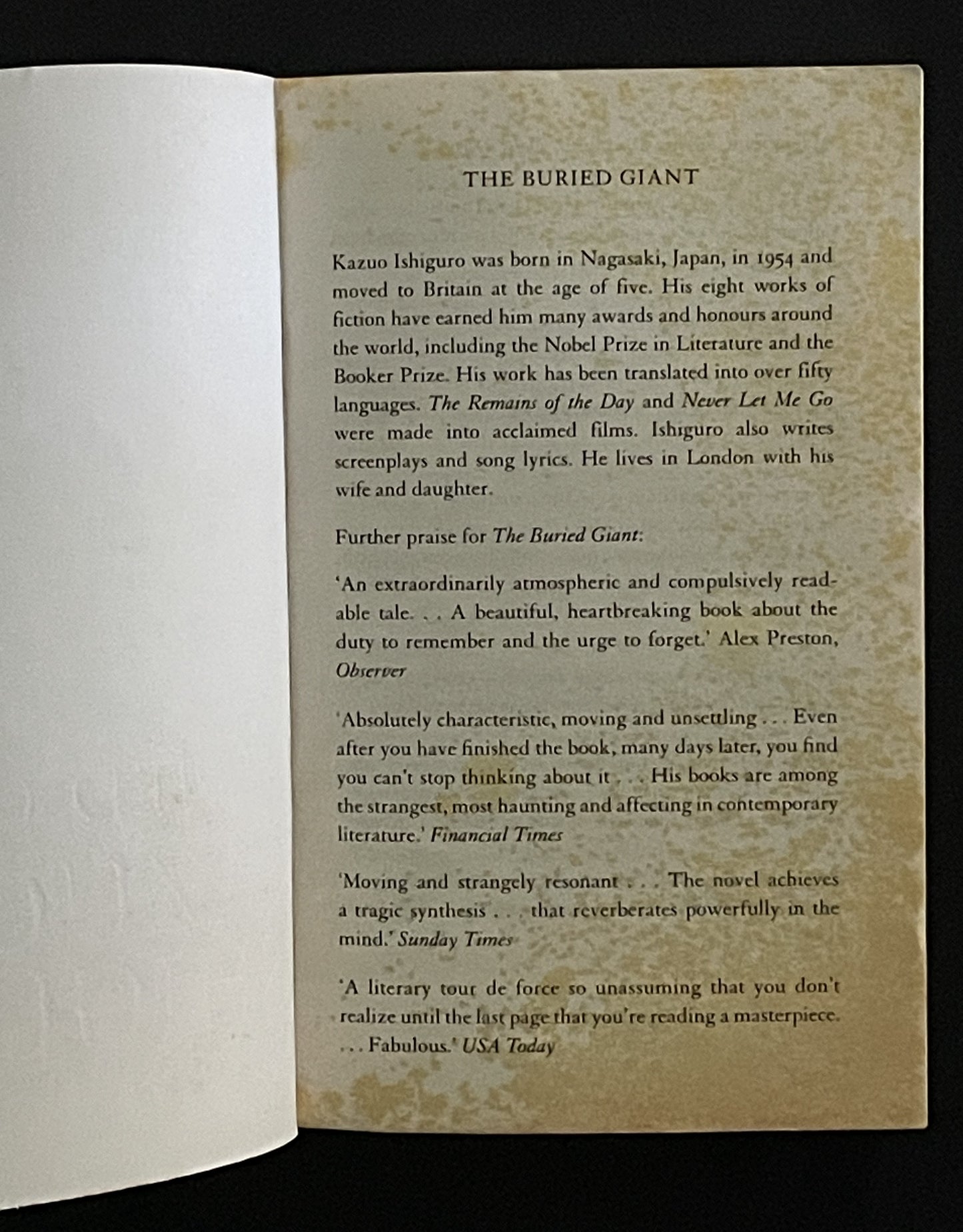 The Buried Giant by Kazuo Ishiguro