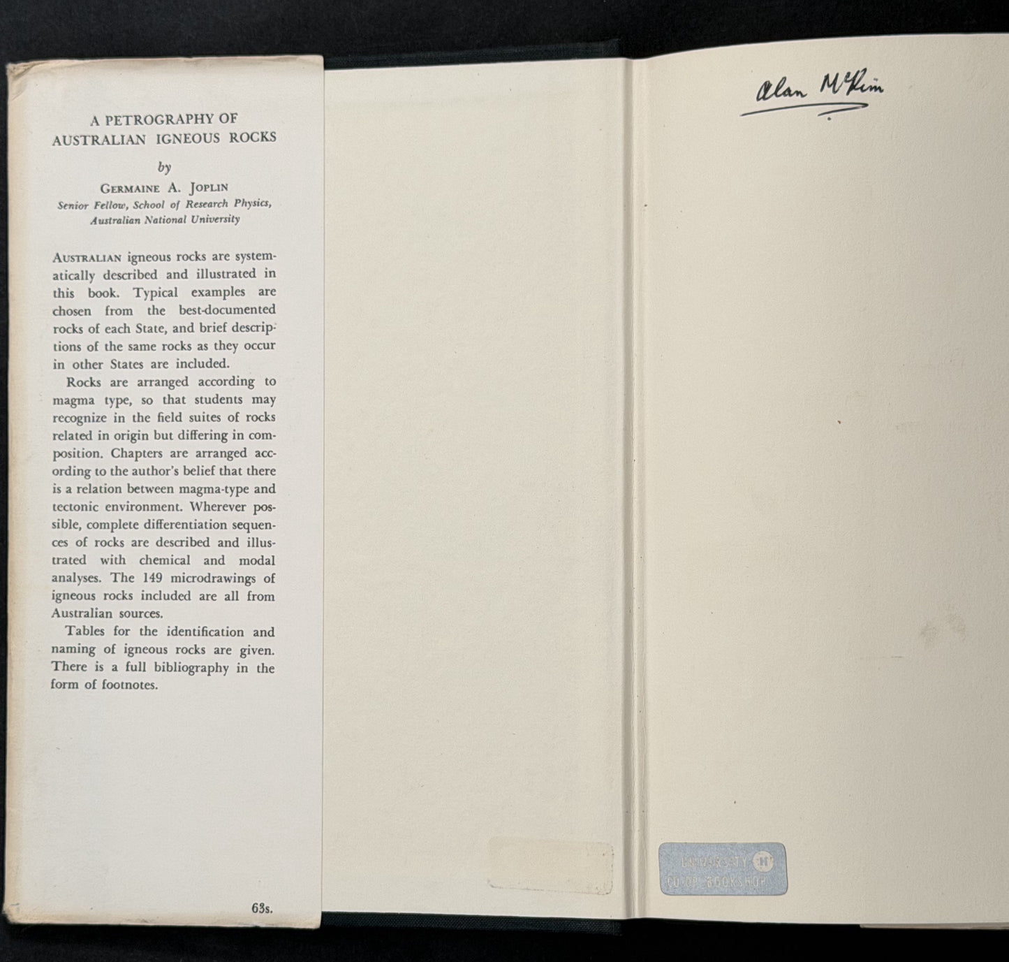 A Petrography of Australian Igneous Rocks by Germaine A. Joplin