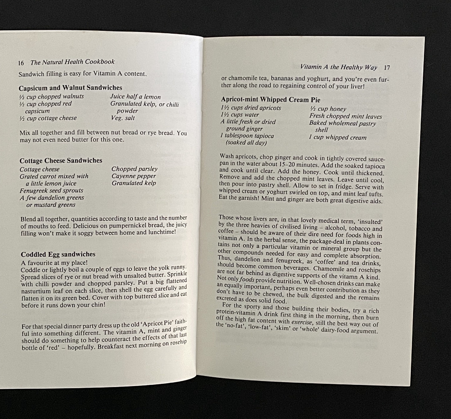 The Natural Health Cookbook by Dorothy Graeme Hall, Carol Odell