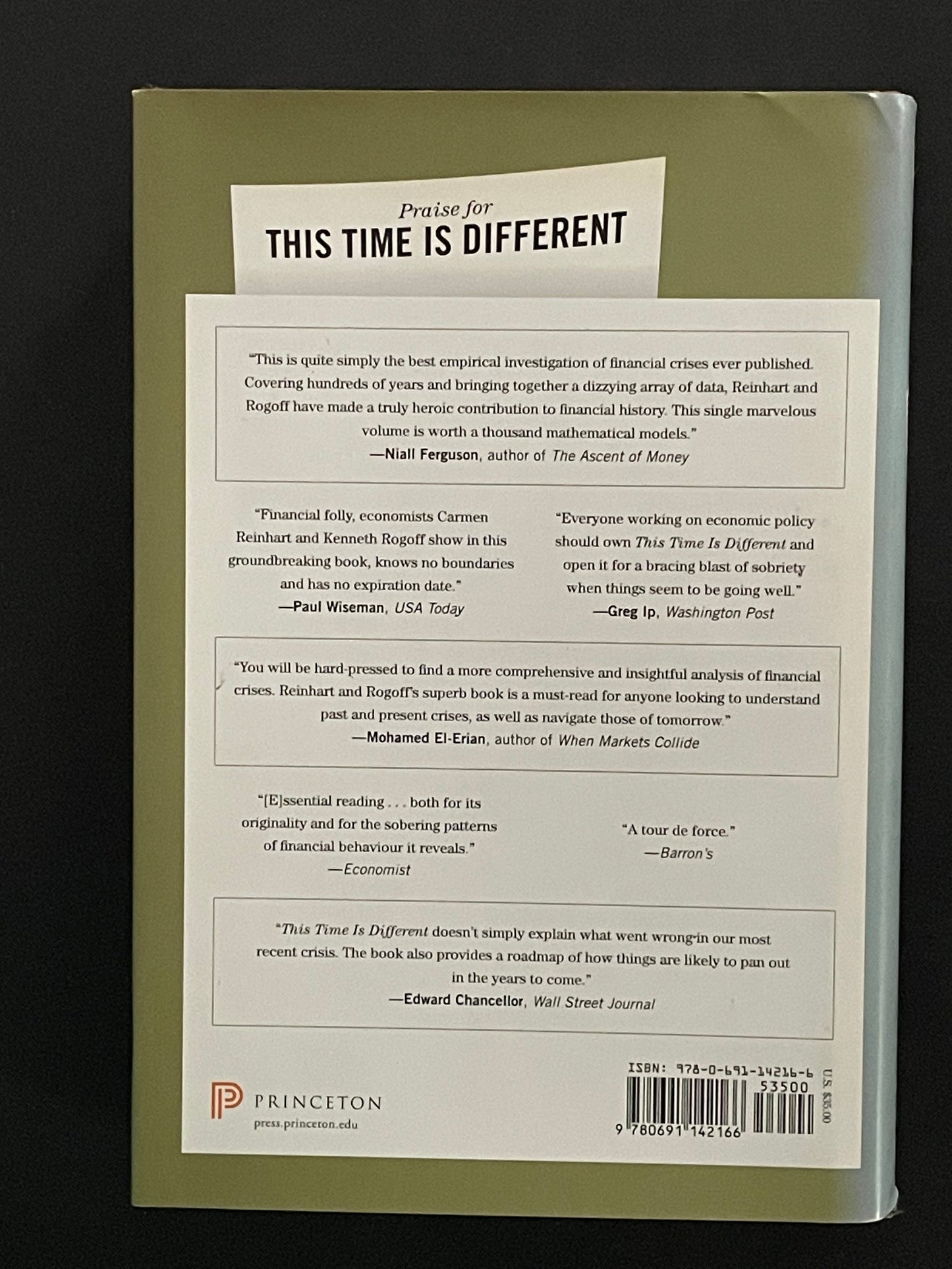 This time is different by Carmen M. Reinhart