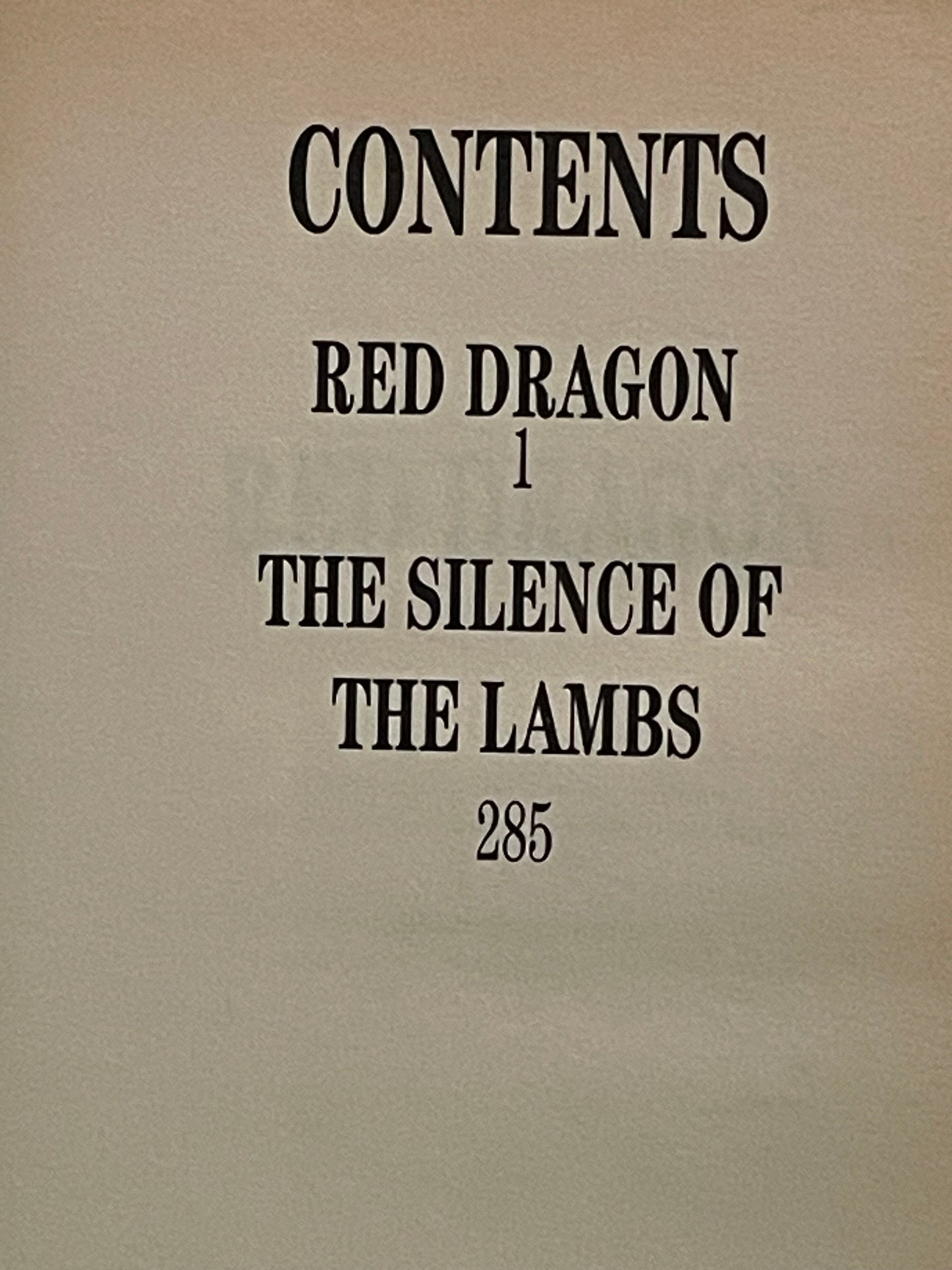 Red Dragon & Silence of the Lambs by Thomas Harris