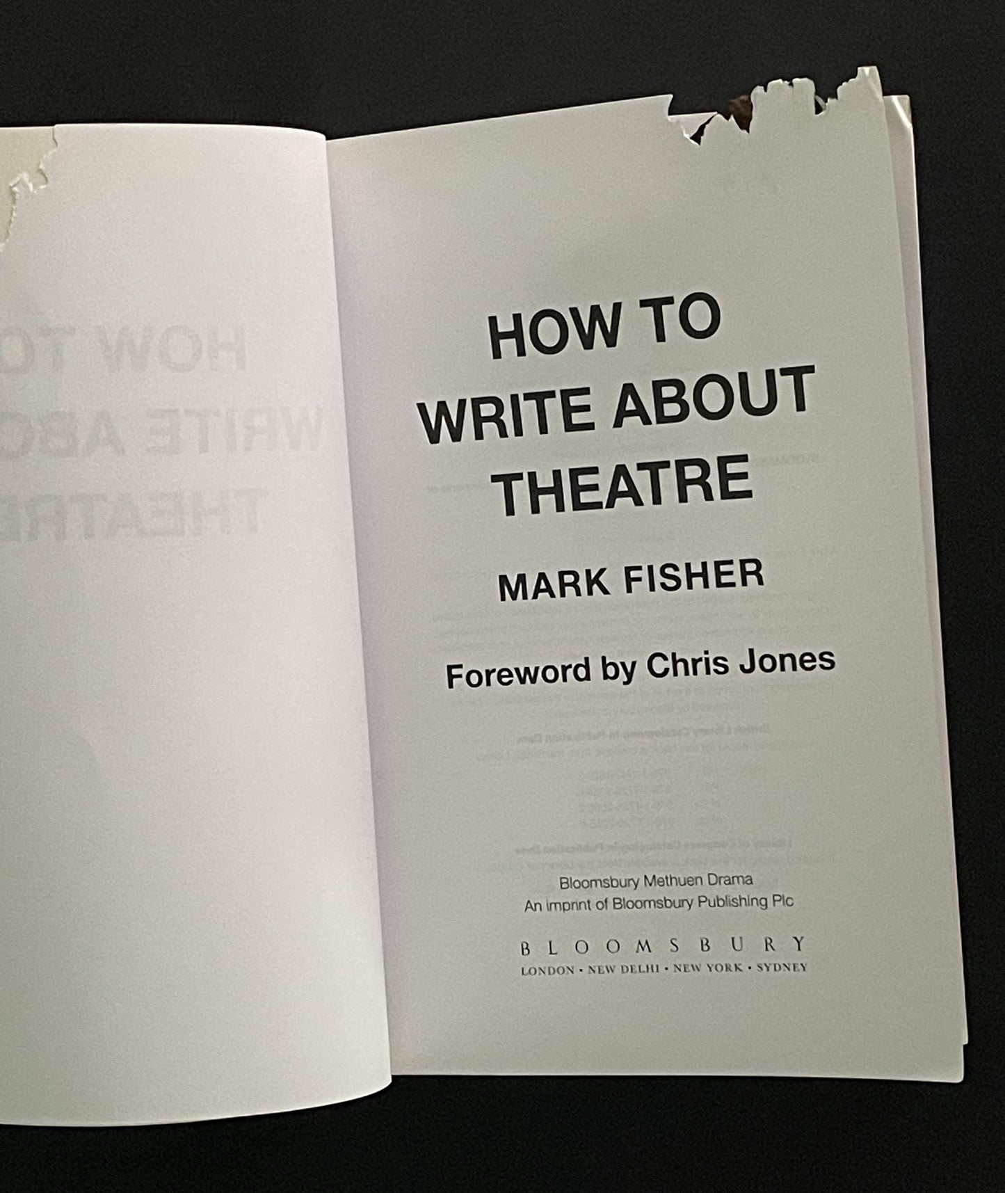 How to Write About Theatre by Mark Fisher
