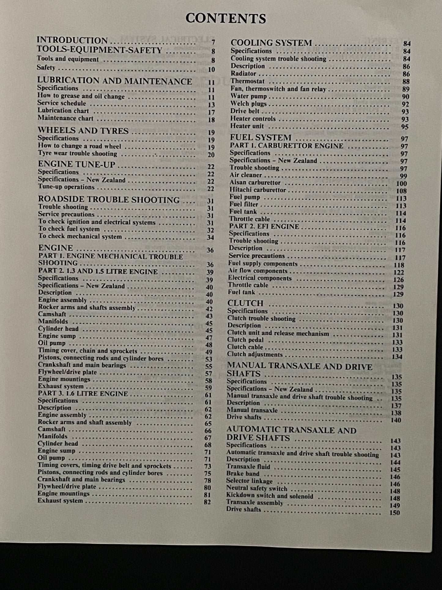 Laser Meteor KC-GC Series 1985/1987 Service and Repair Manual by Gregory's Scientific Publications