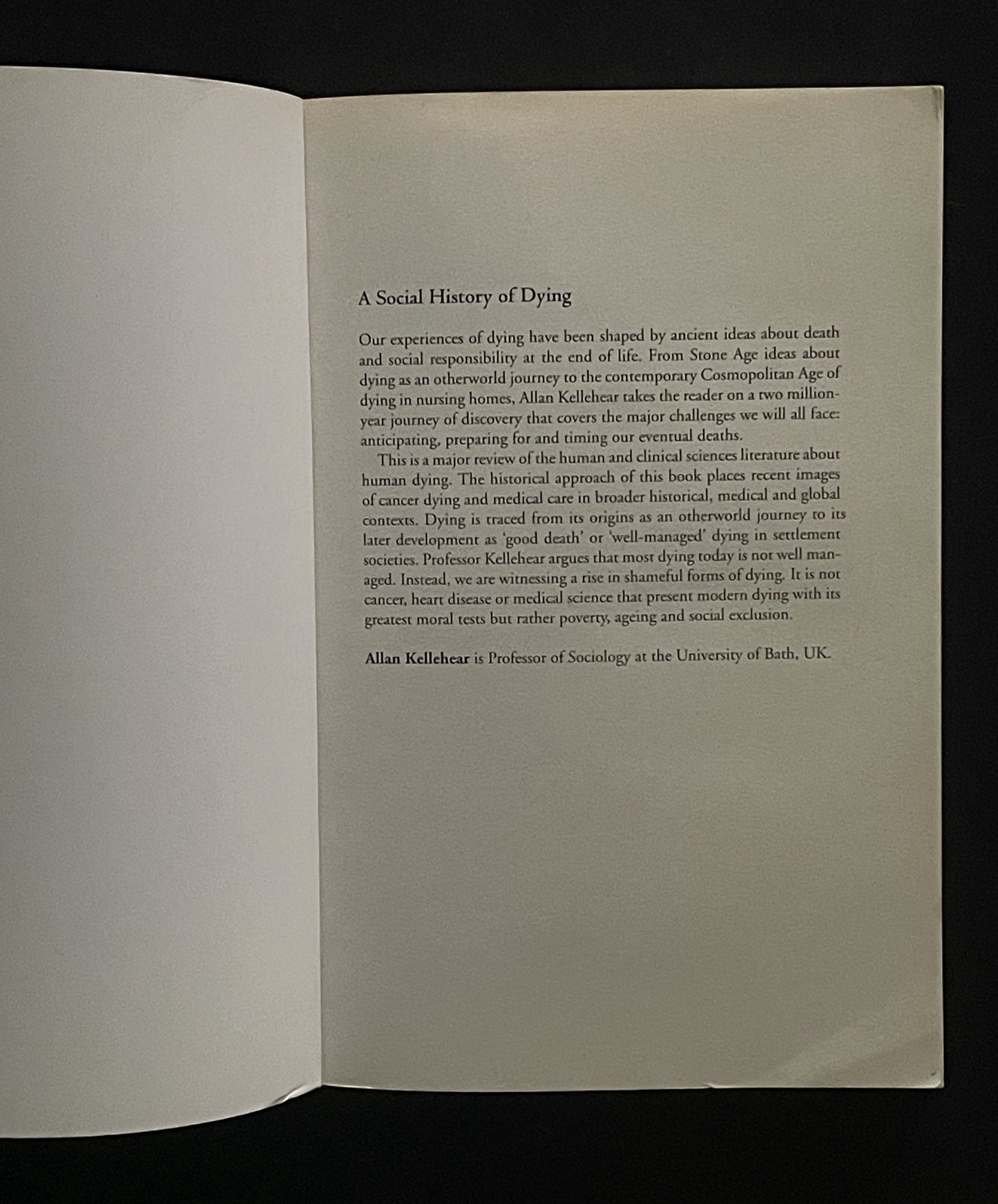 A Social History of Dying by Allan Kellehear