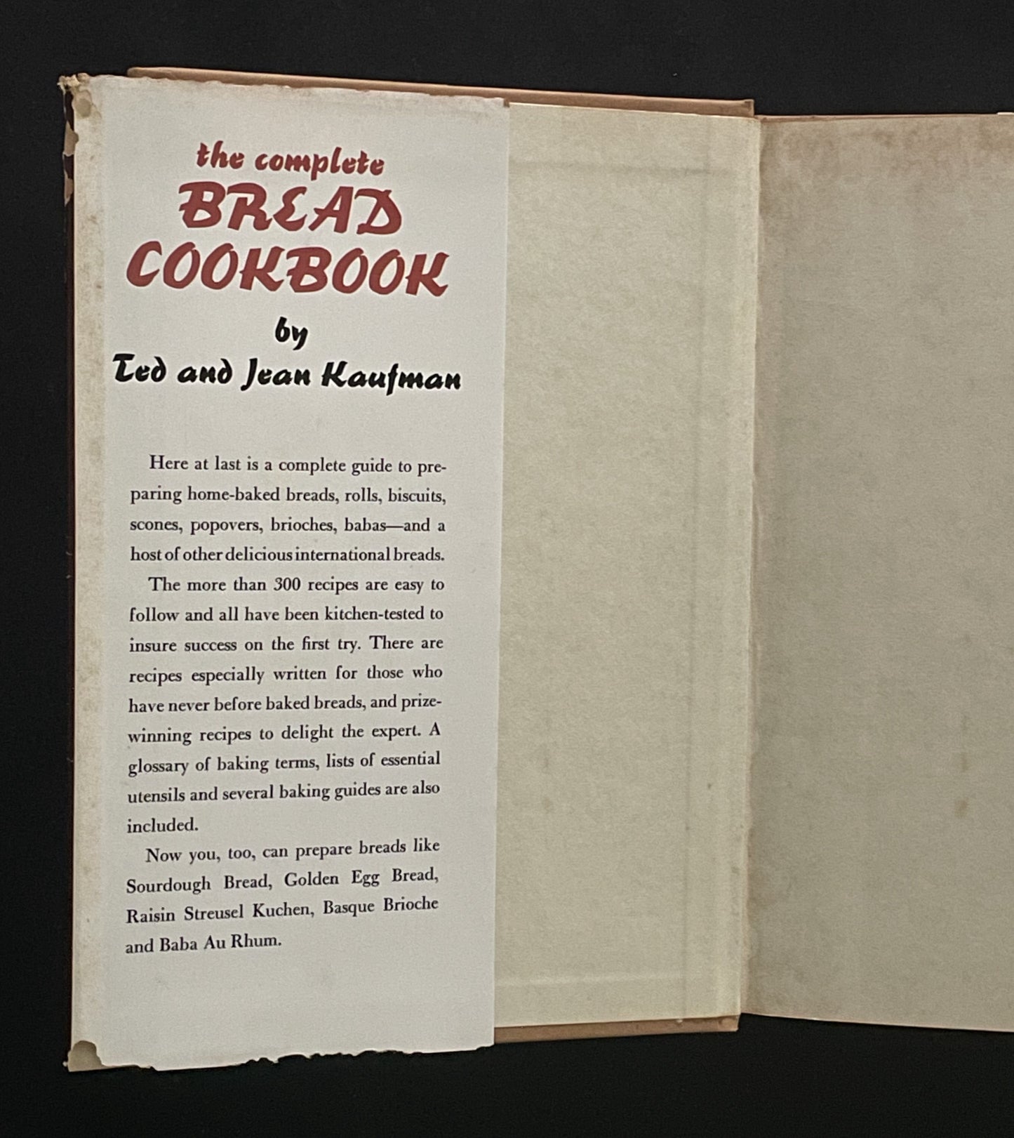 The Complete Bread Cookbook by Ted Kaufman, Jean Kaufman