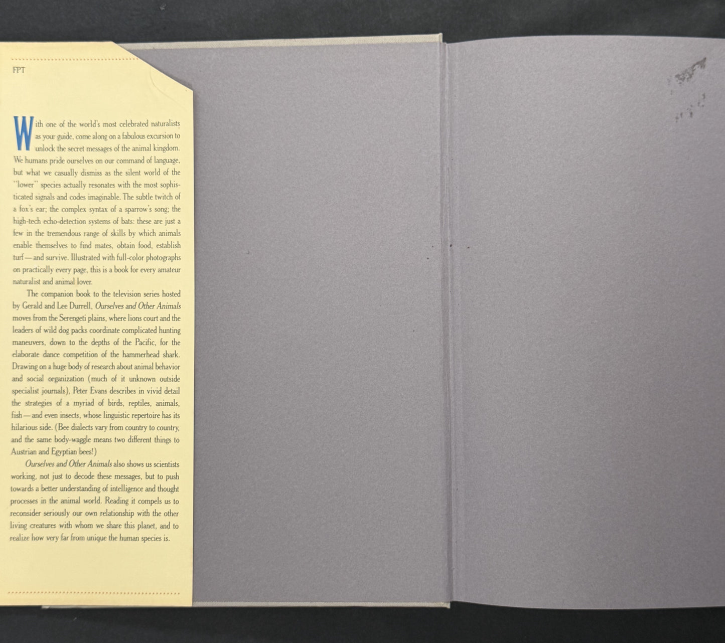 Ourselves and Other Animals by Gerald and Lee Durrell and Peter Evans