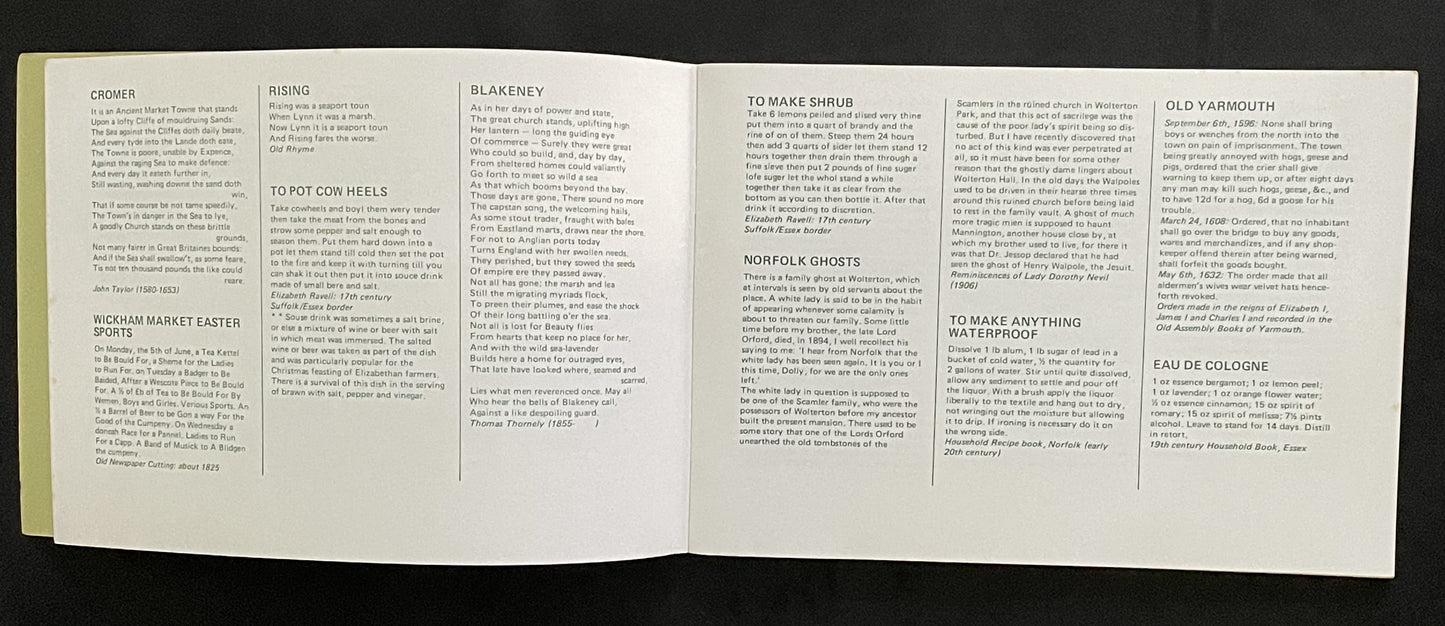 East Anglian Ragbag -recipes, medicines, home hints, history and poems