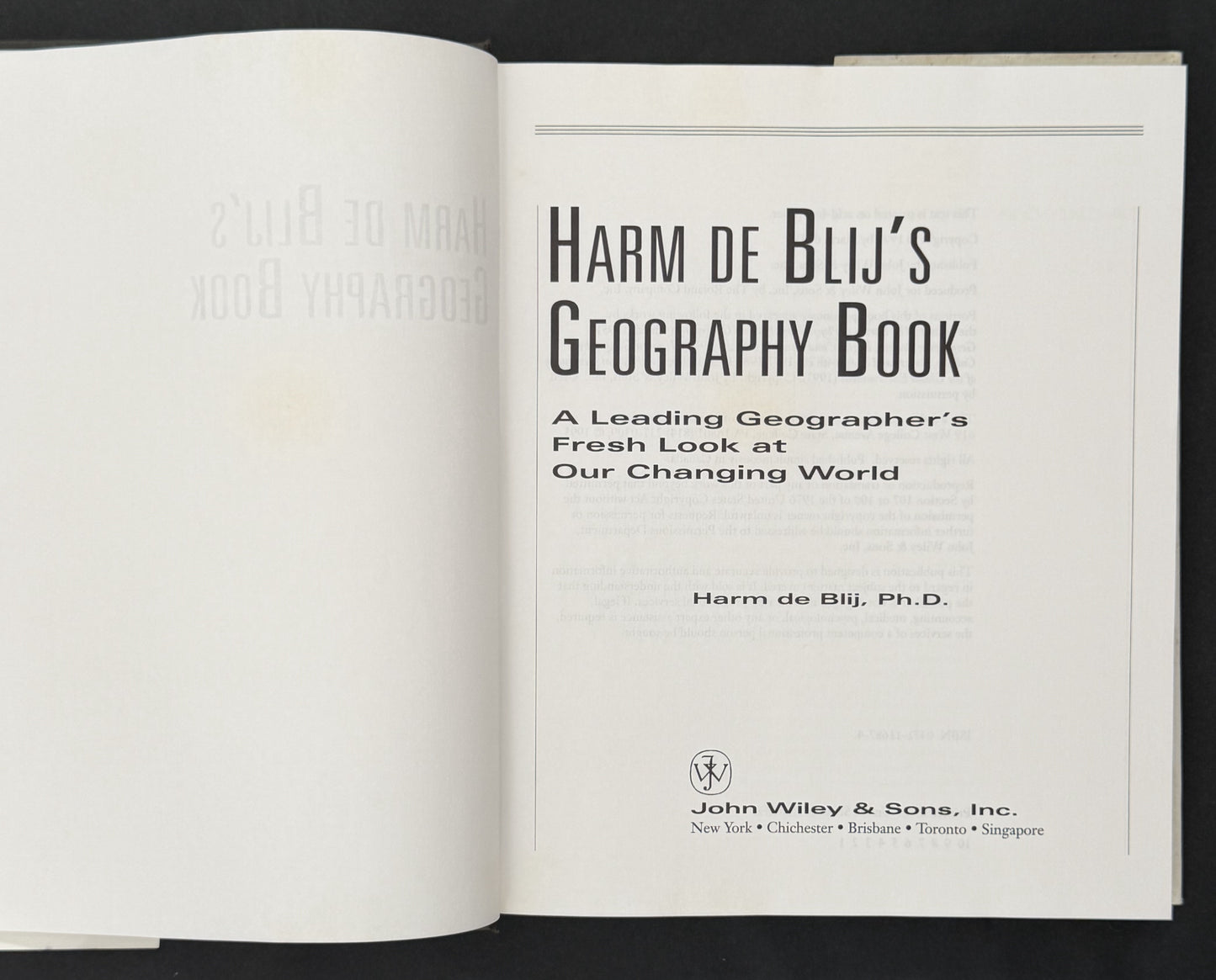 Harm de Blij's Geography Book by Harm J. de Blij