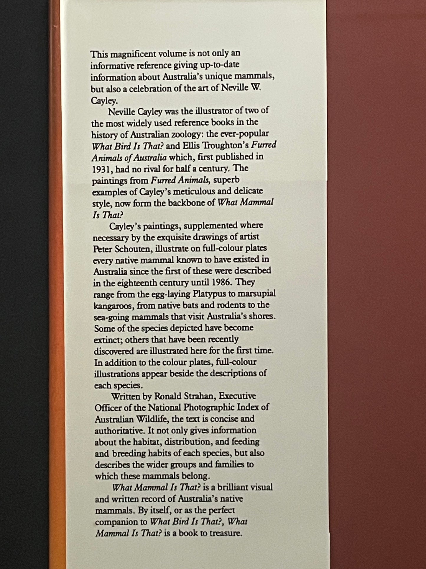 What Mammal is That? by Ronald Strahan, Neville William Cayley