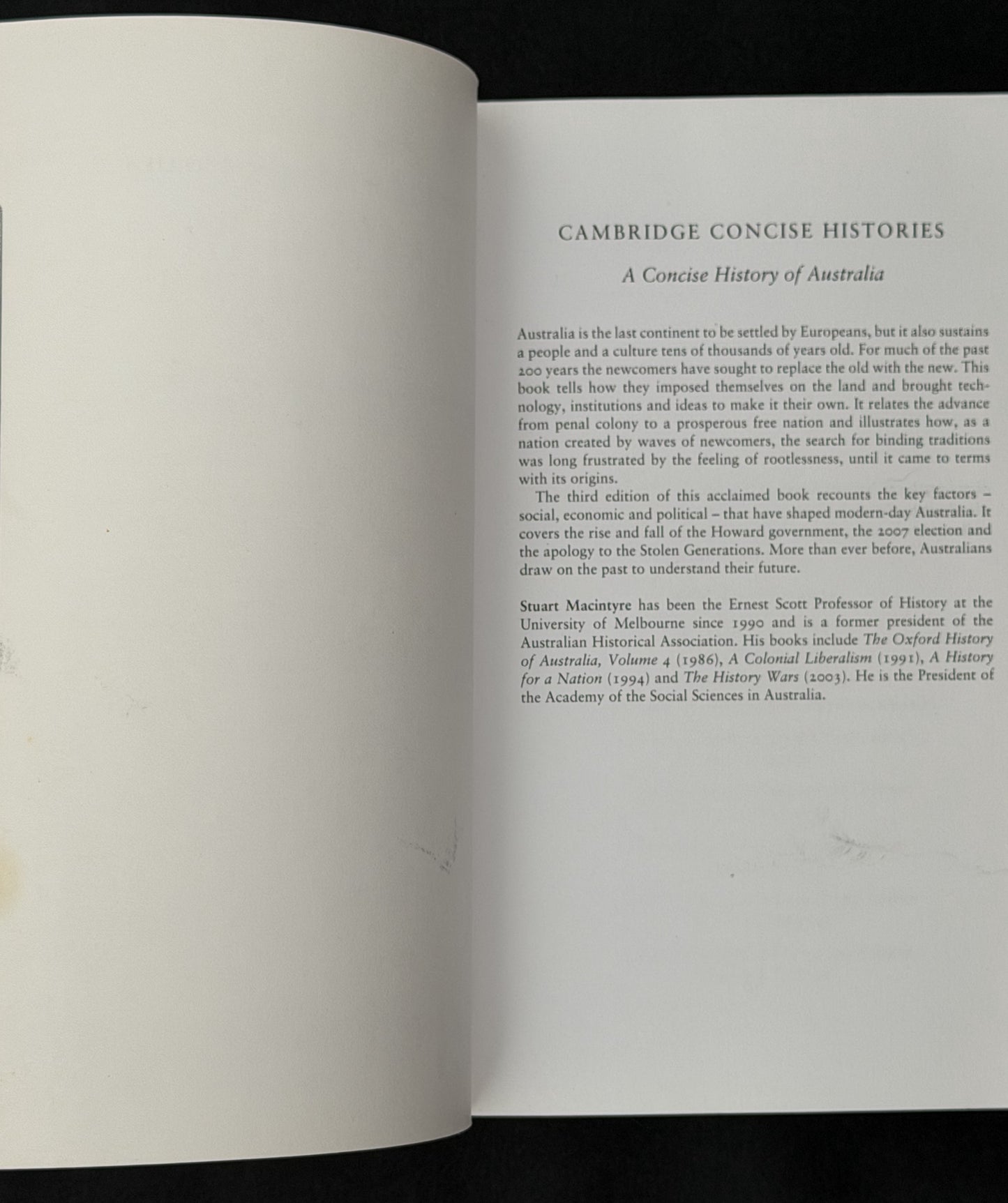 A Concise History of Australia by Stuart Macintyre