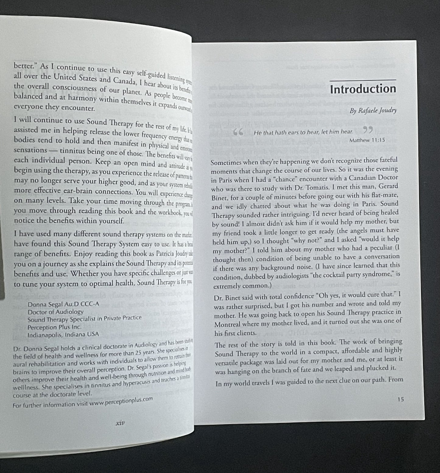 Sound Therapy by Patricia Joudry, Rafaele Joudry