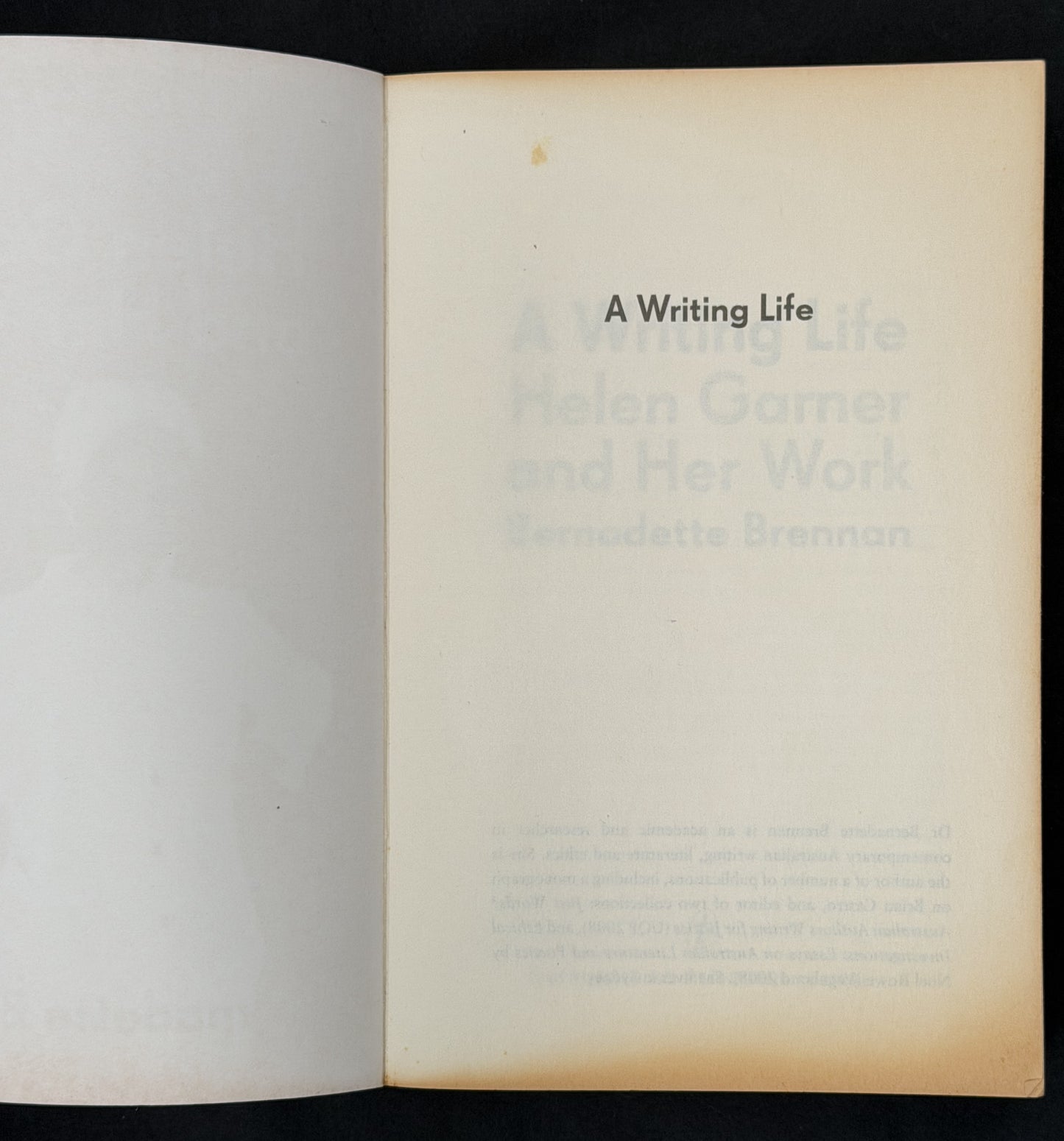 Writing Life by Bernadette Brennan
