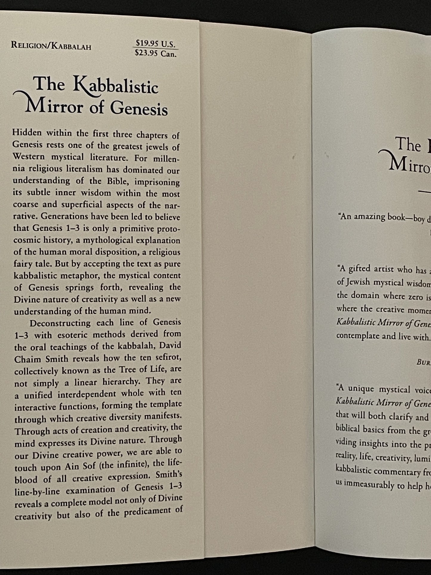 The Kabbalistic Mirror of Genesis by David Chaim Smith