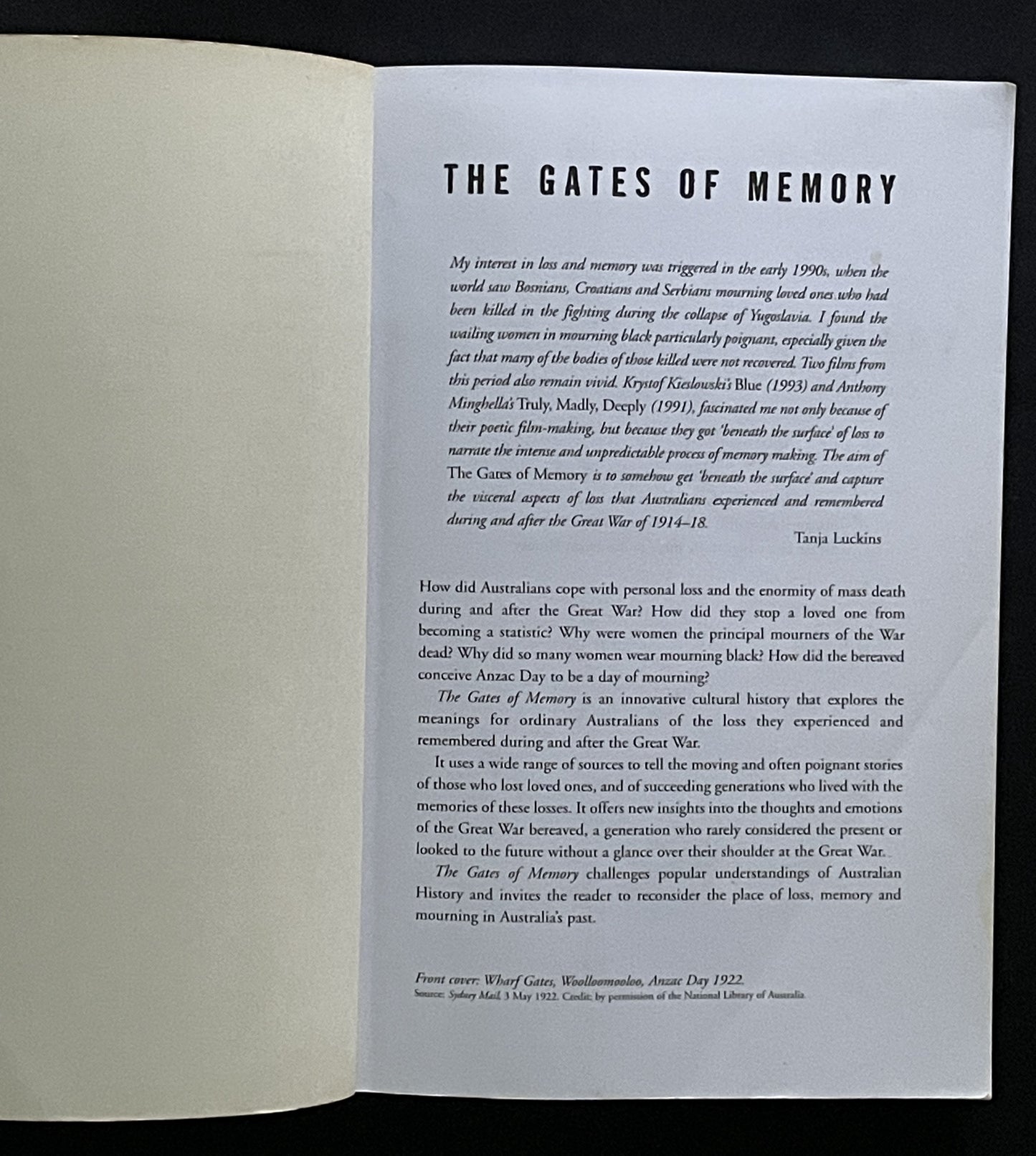 The Gates of Memory by Tanja Luckins
