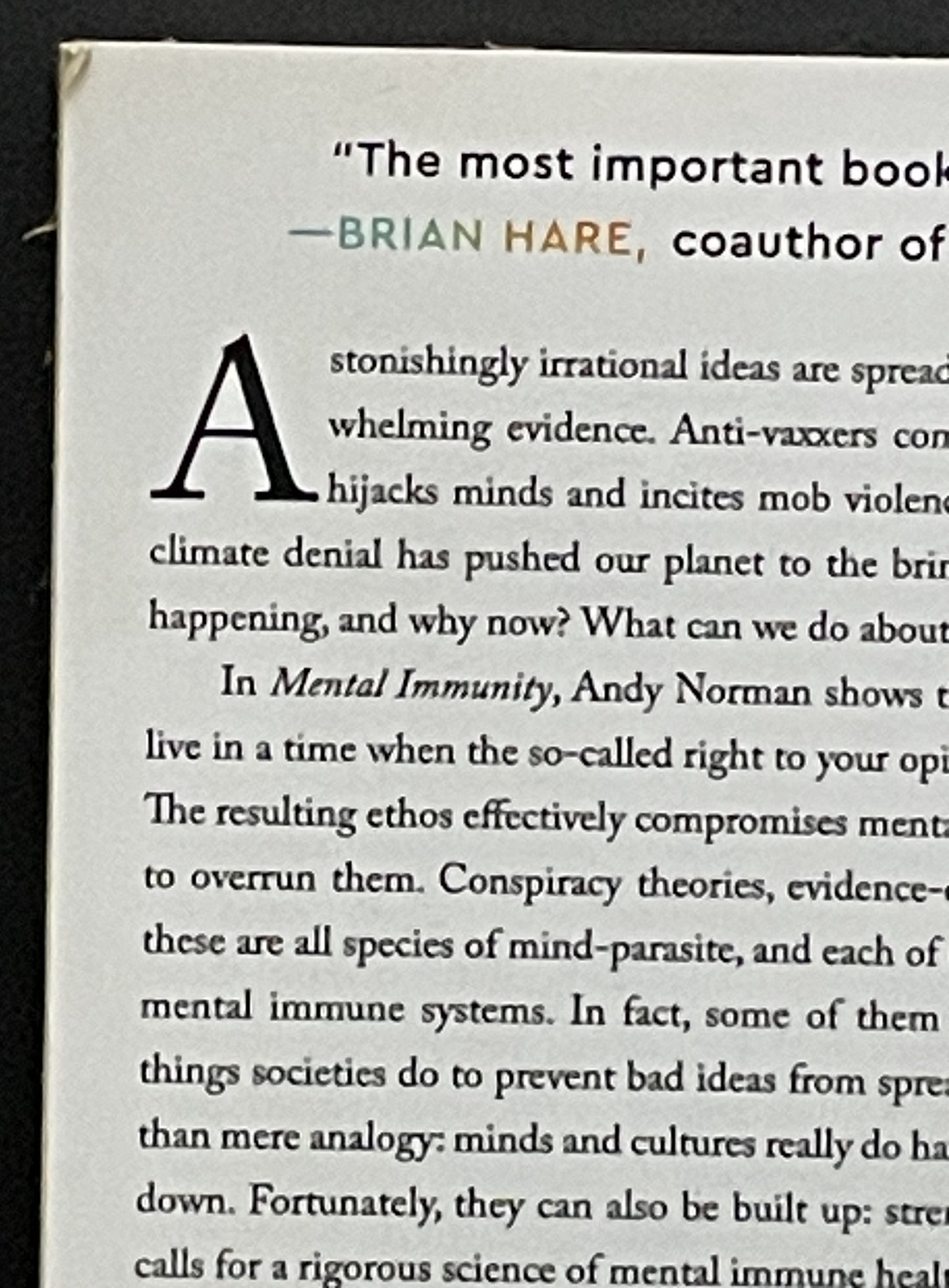 Mental Immunity by Andy Norman