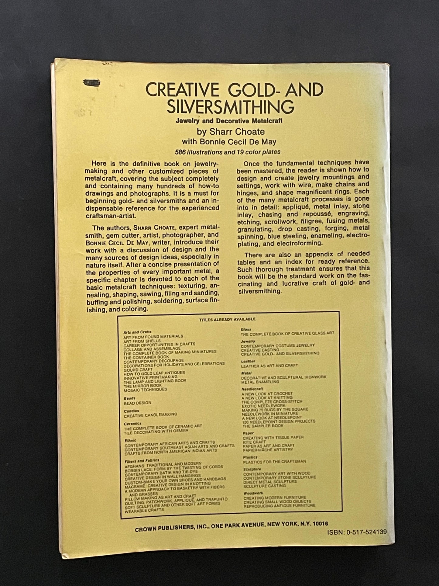 Creative Gold- and Silversmithing by Sharr Choate, Bonnie Cecil De May