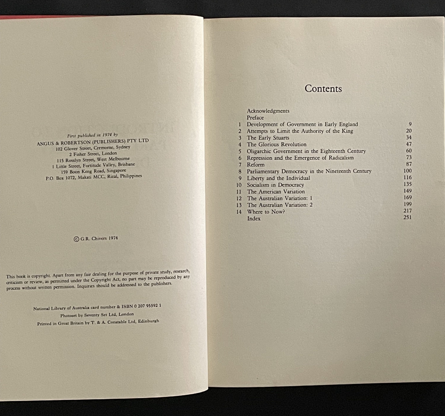 Introduction to Parliamentary Democracy by George Rayment Chivers