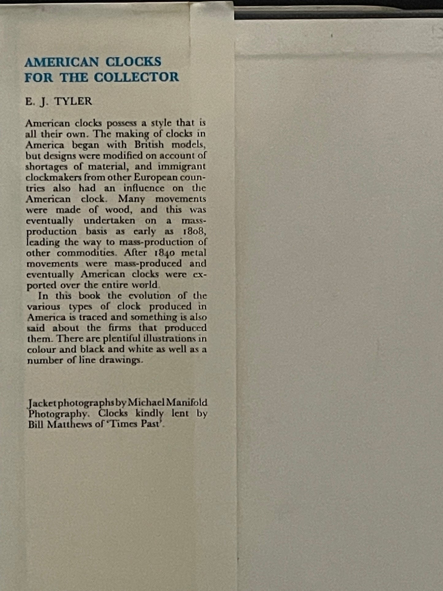 American Clocks for the Collector by Eric John Tyler