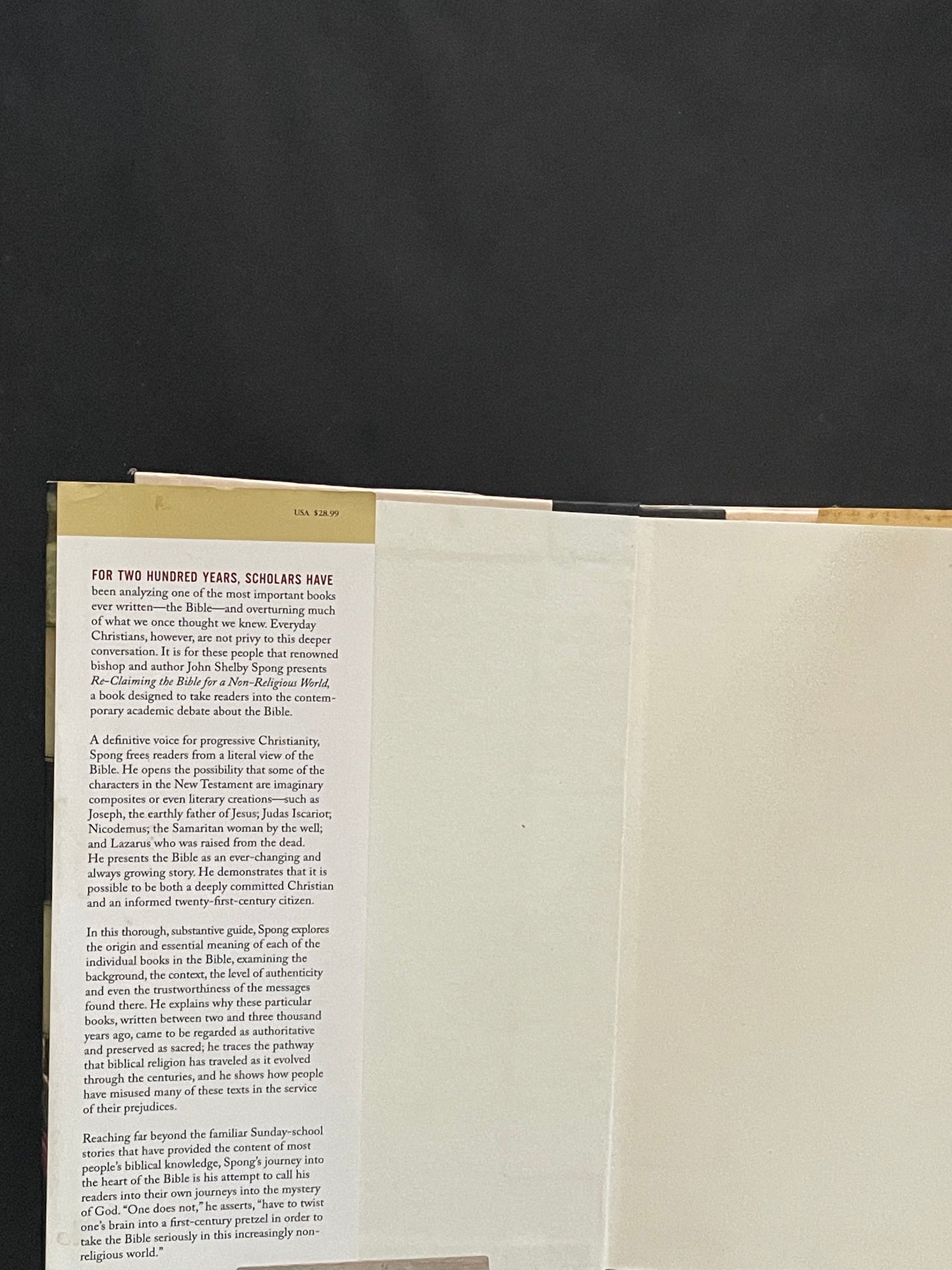Re-Claiming the Bible for a Non-Religious World by John Shelby Spong