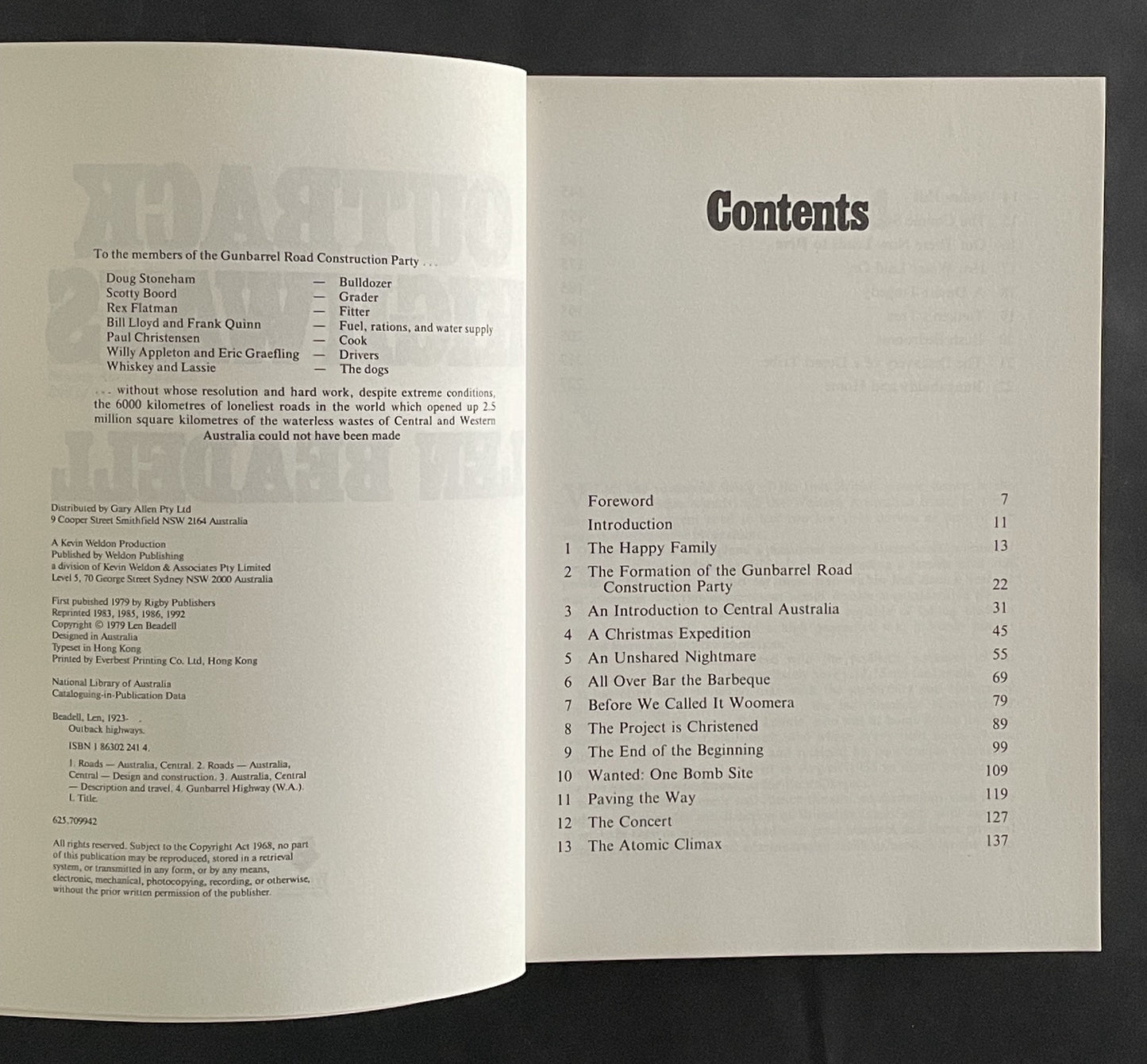 Outback Highways - The Gunbarrel Highway Story by Len Beadell