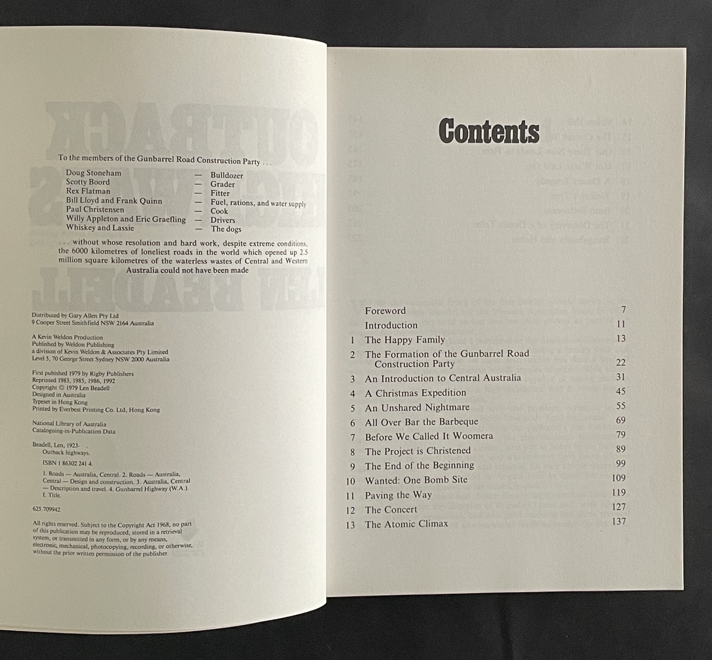 Outback Highways - The Gunbarrel Highway Story by Len Beadell