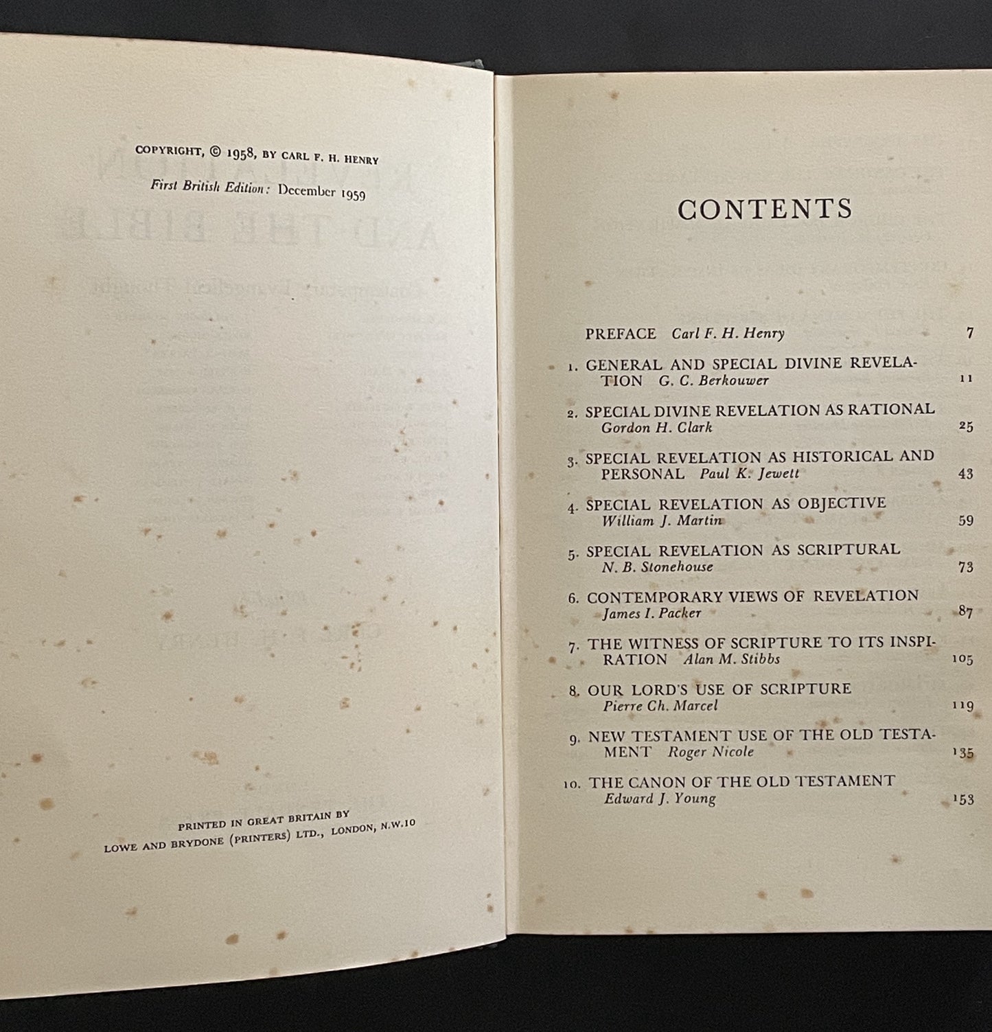 Revelation and the Bible by Carl F.H. Henry