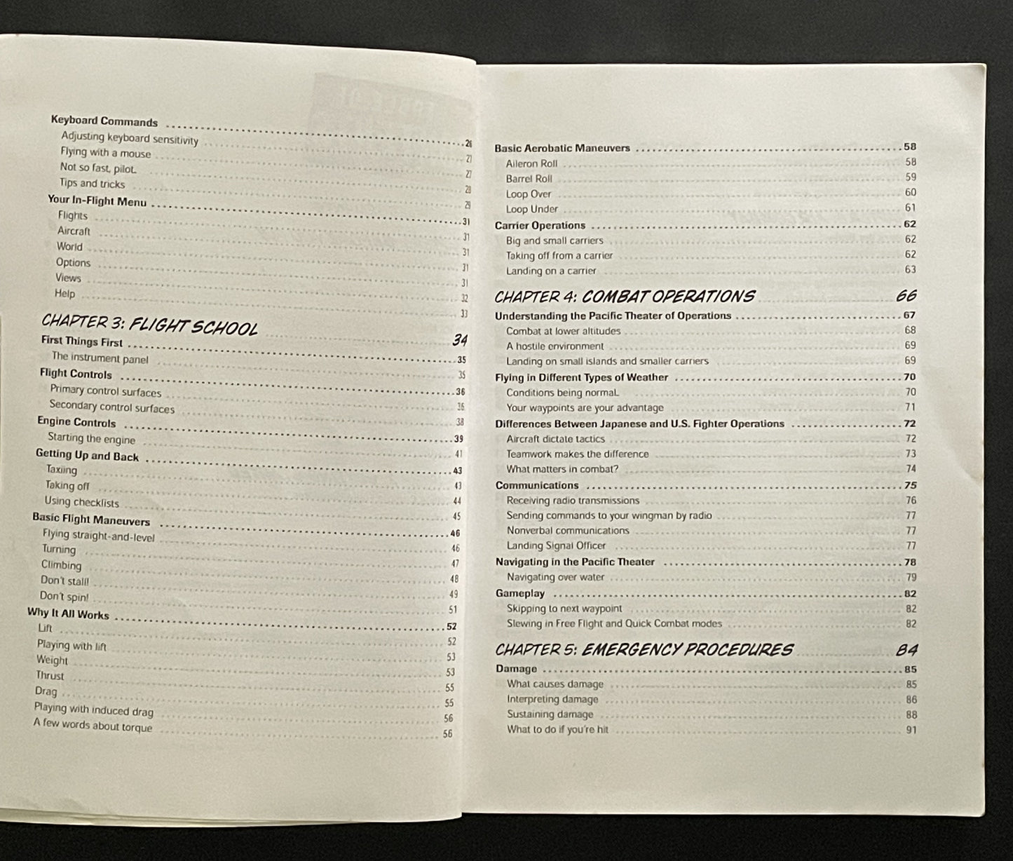 Microsoft Combat Flight Simulator 2 WWII Pacific Theater Pilot's Manual by Microsoft