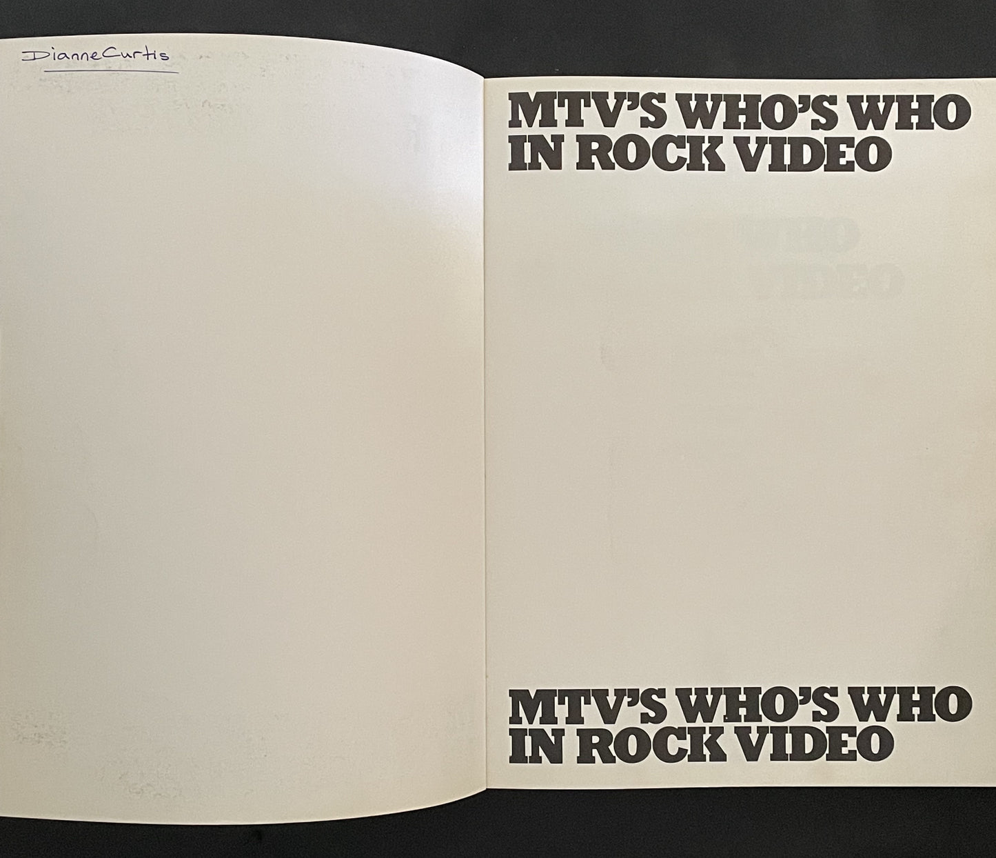 MTV's Who's Who In Rock Video by John S. O'Hara and Dianne Curtis