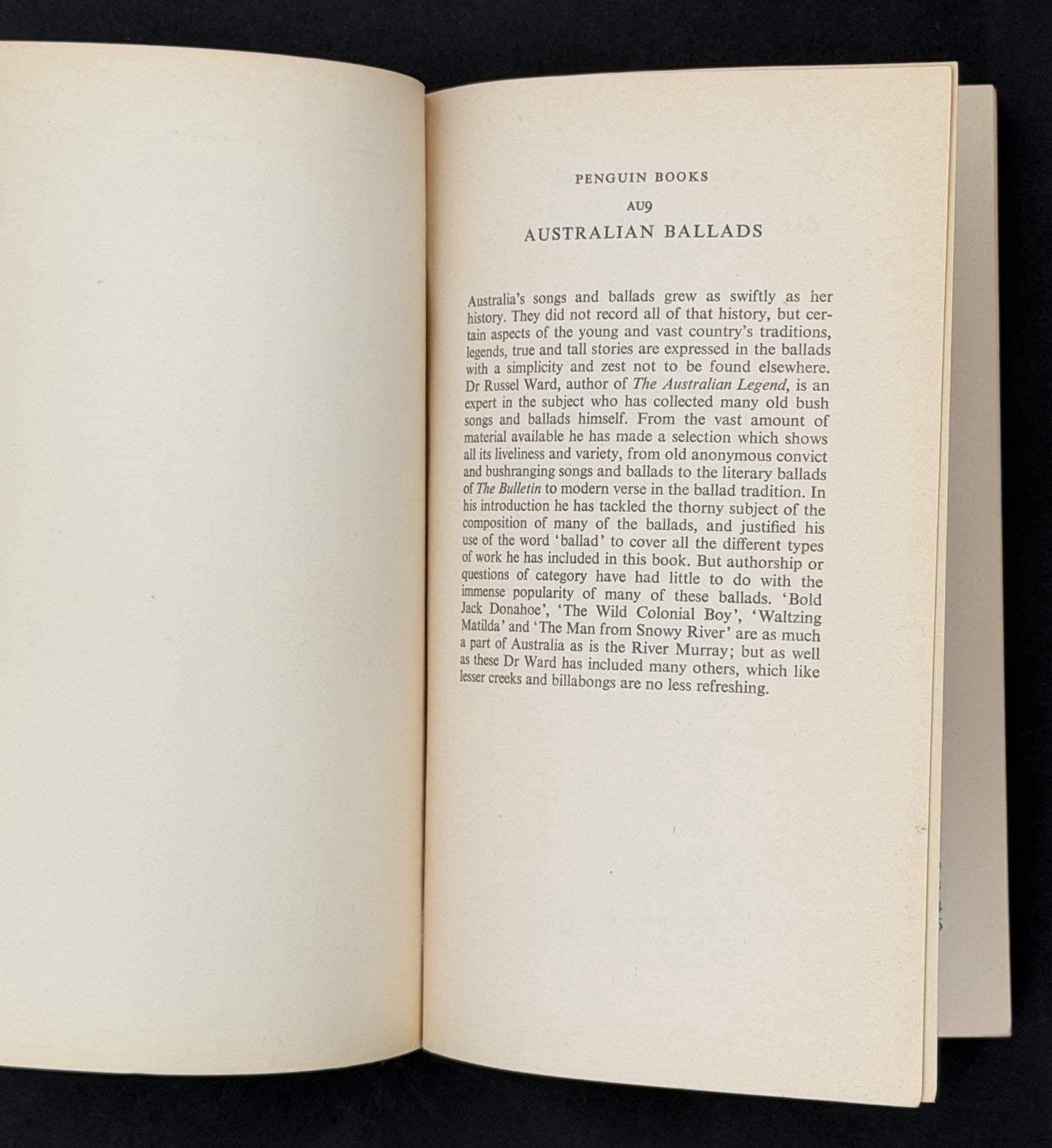 The Penguin Book of Australian Ballads by Russel Ward