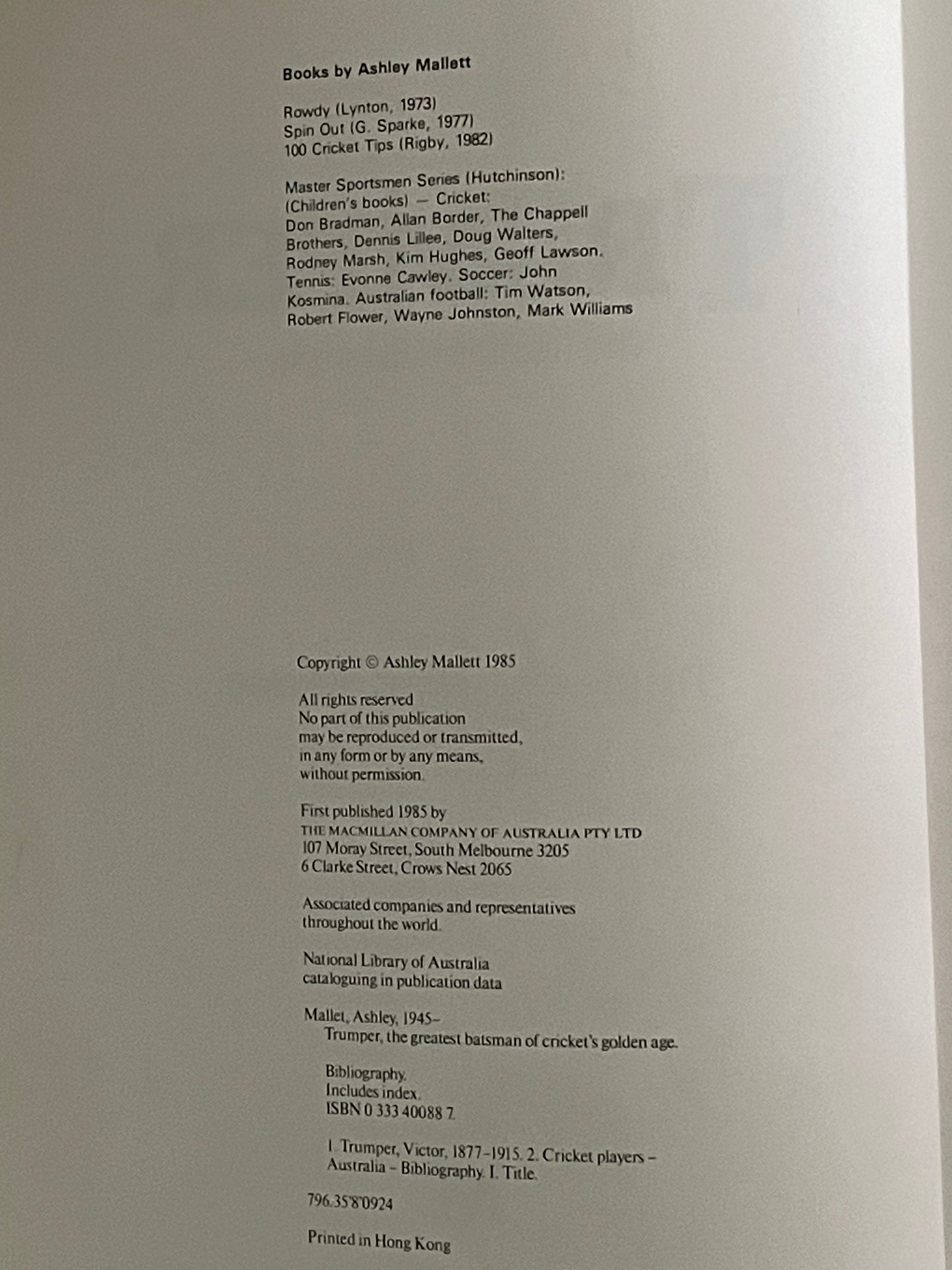 Trumper by Ashley Alexander Mallett