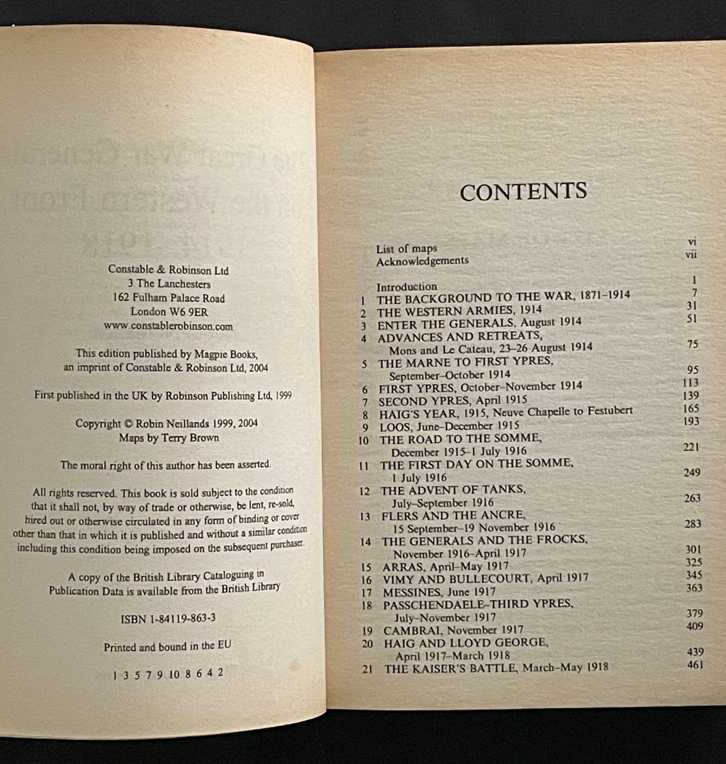 The Great War Generals on the Western Front 1914-1918 by Robin Neillands