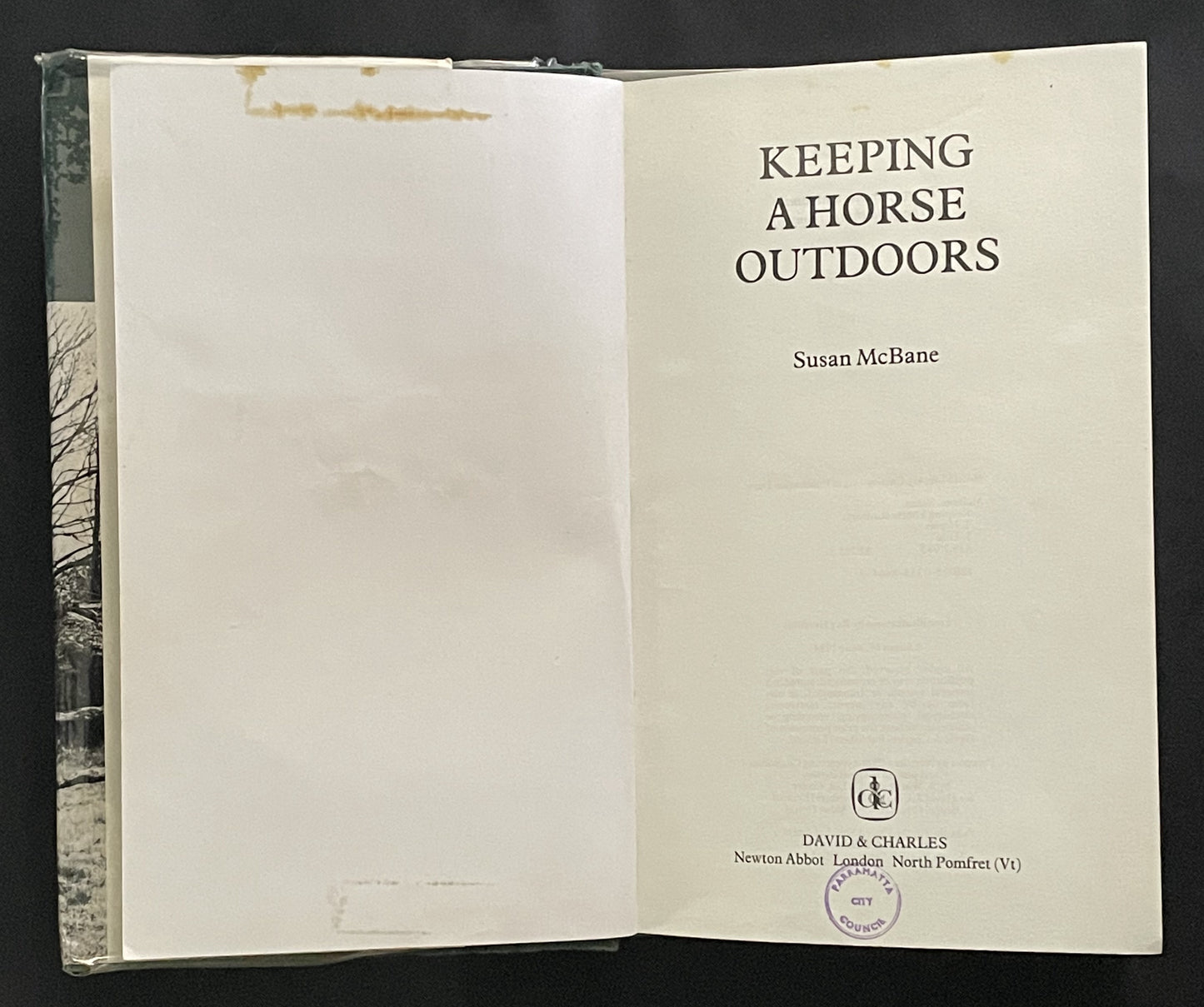 Keeping a Horse Outdoors by Susan McBane