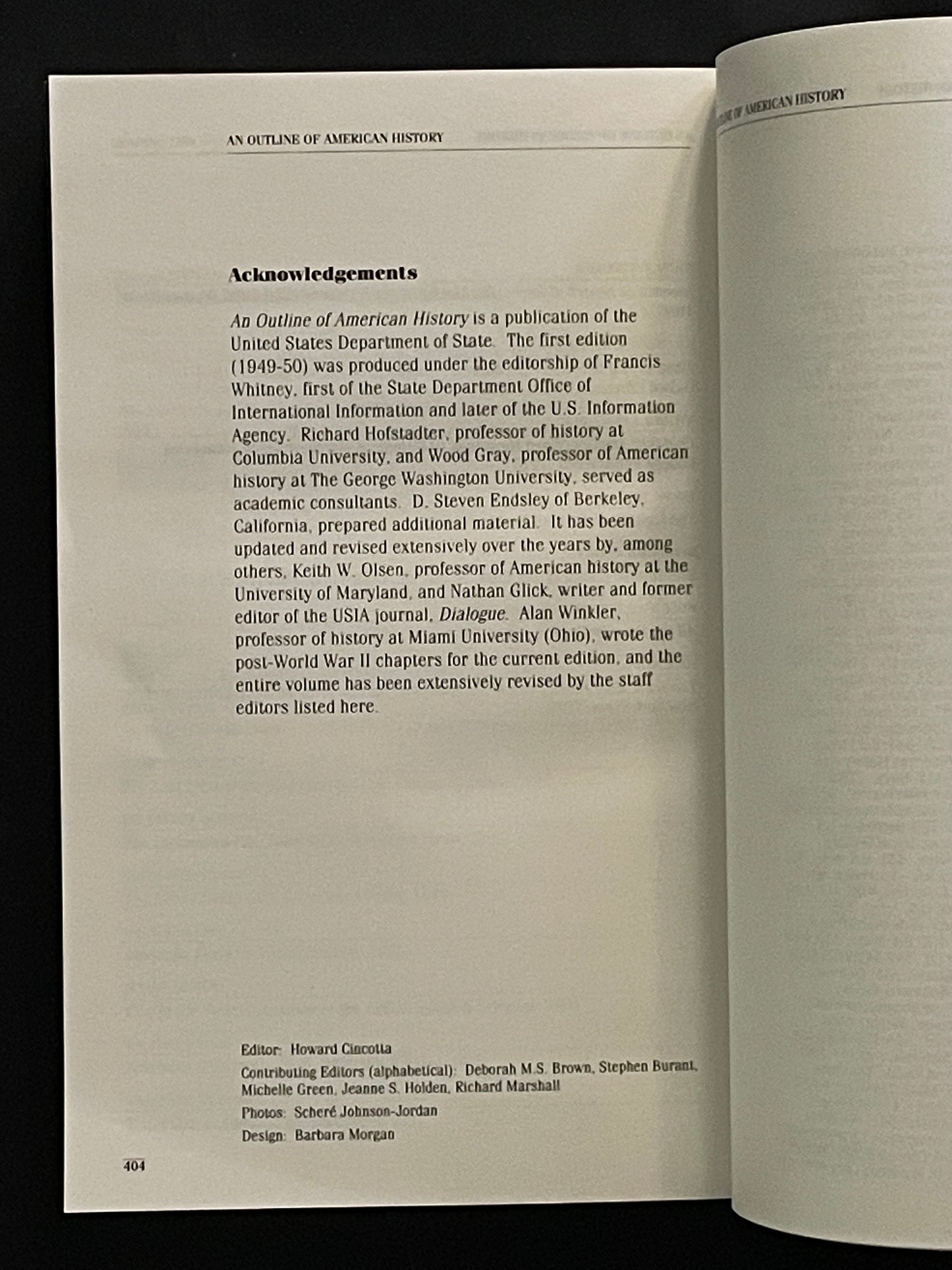 An Outline of American History by United States Department of State