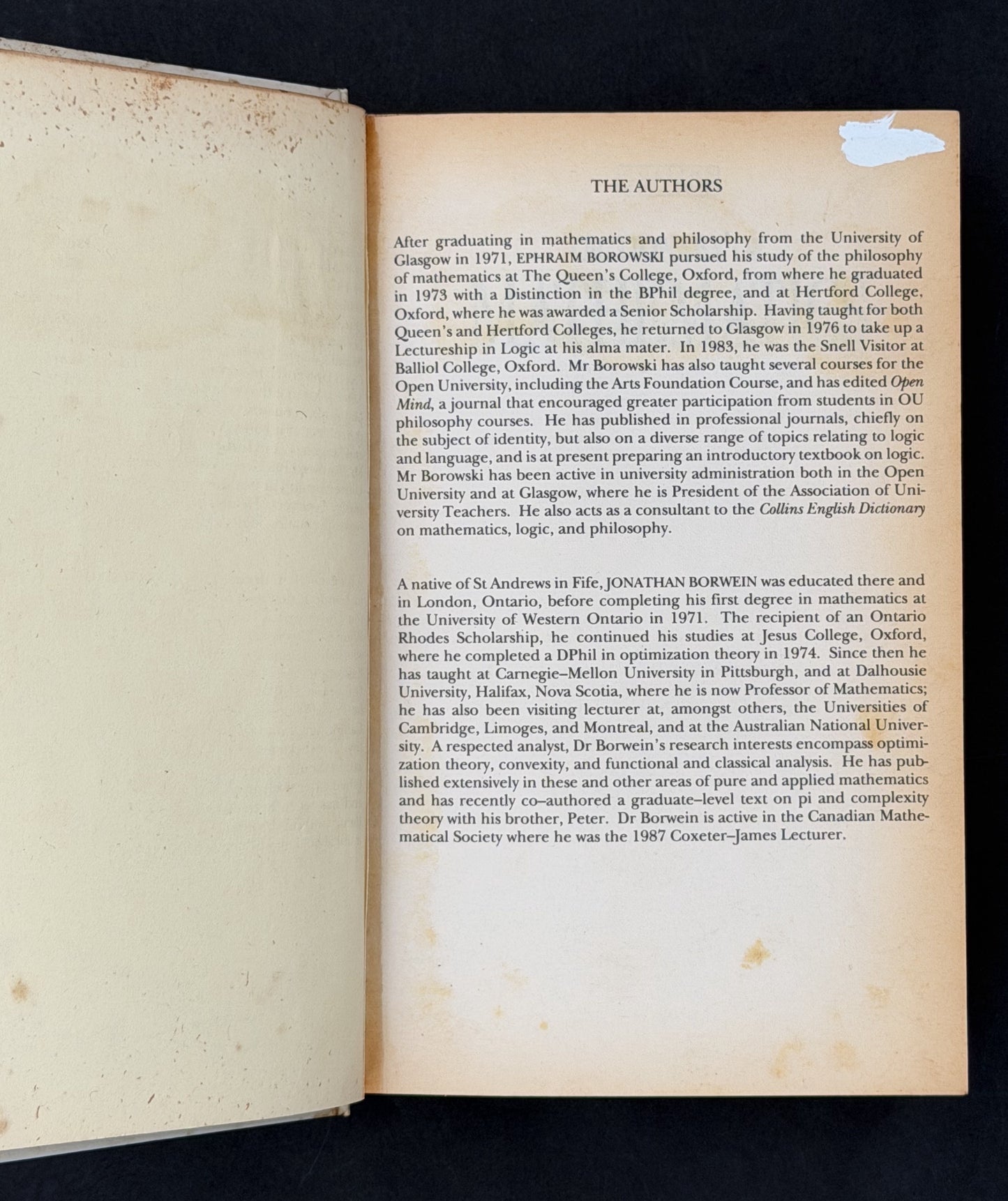 Dictionary of Mathematics by Ephraim J. Borowski, Jonathan M. Borwein
