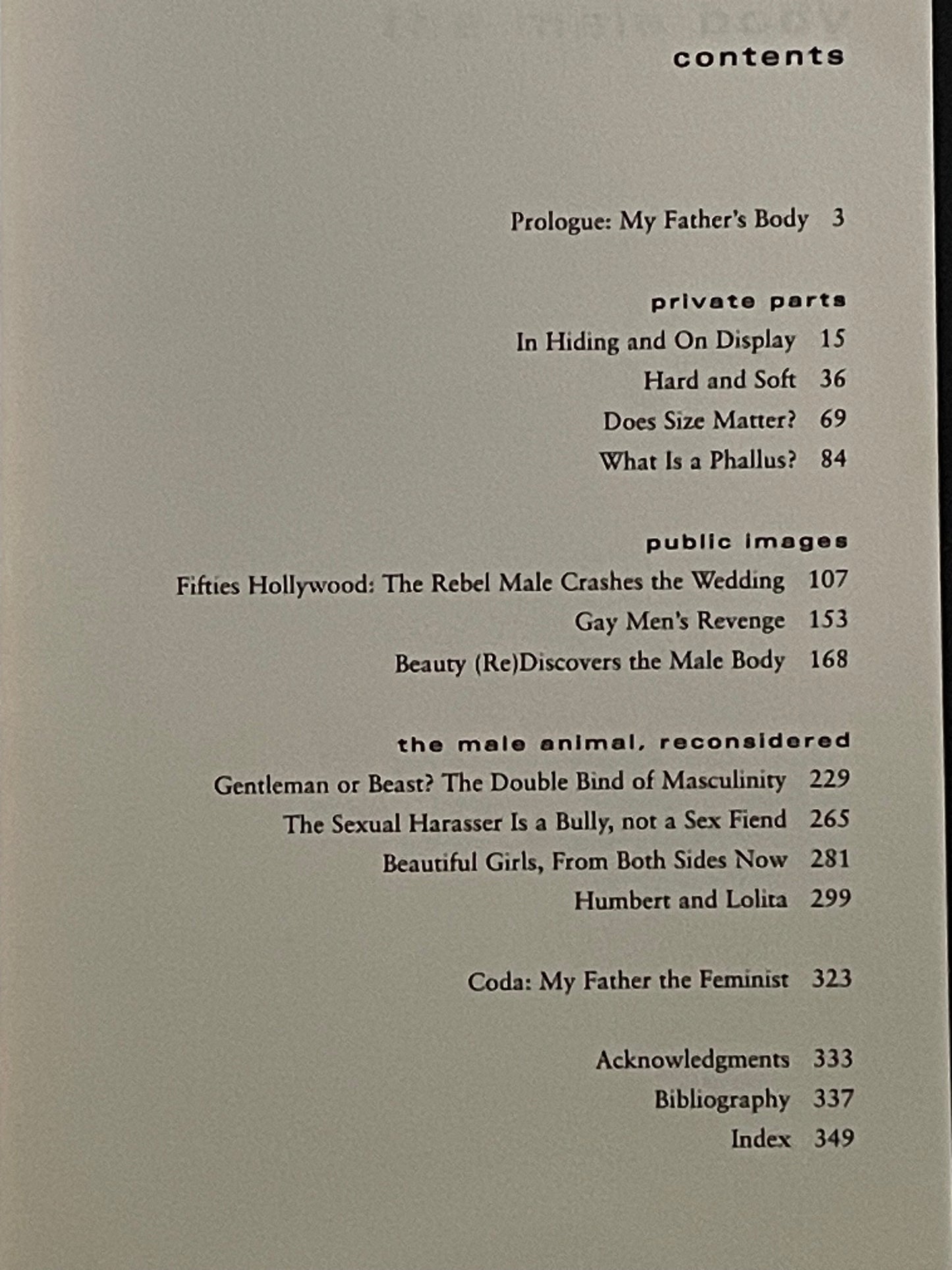 The Male Body by Susan Bordo