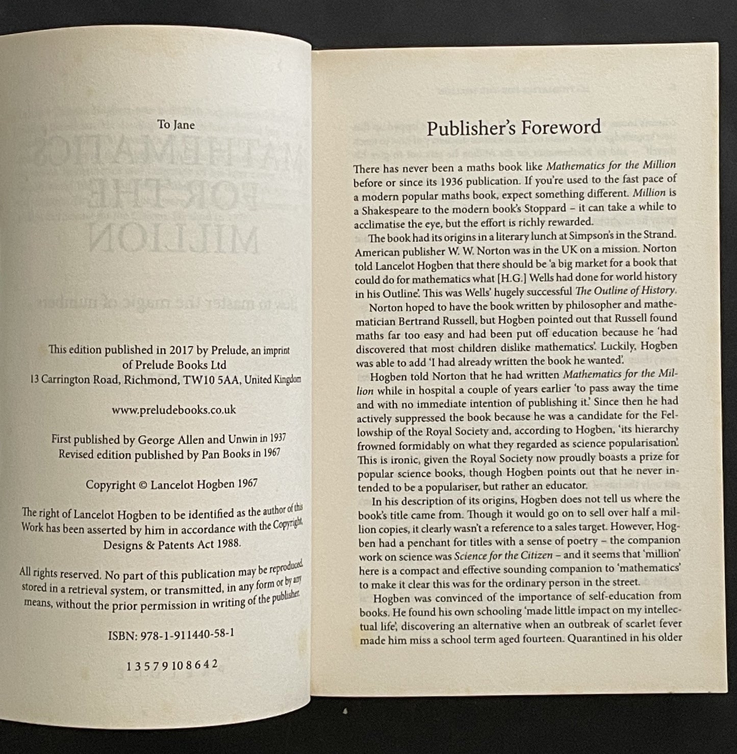 Mathematics for the Million by Lancelot Hogben