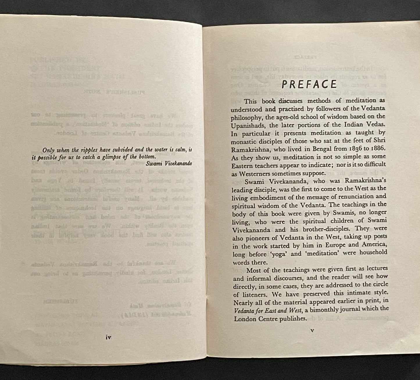 MEDITATION by Monks of the Ramakrishna Order