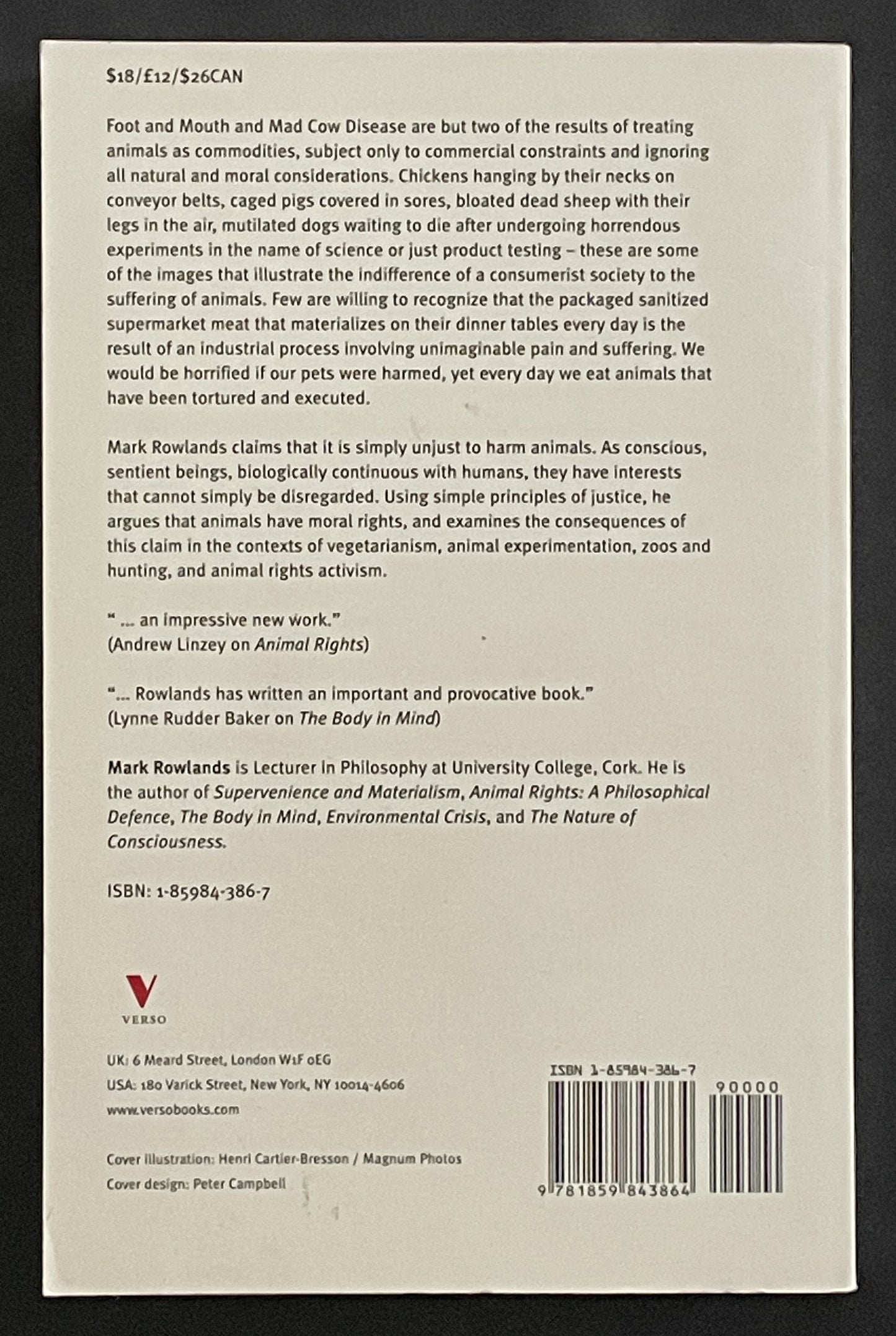 Animals Like Us by Mark Rowlands